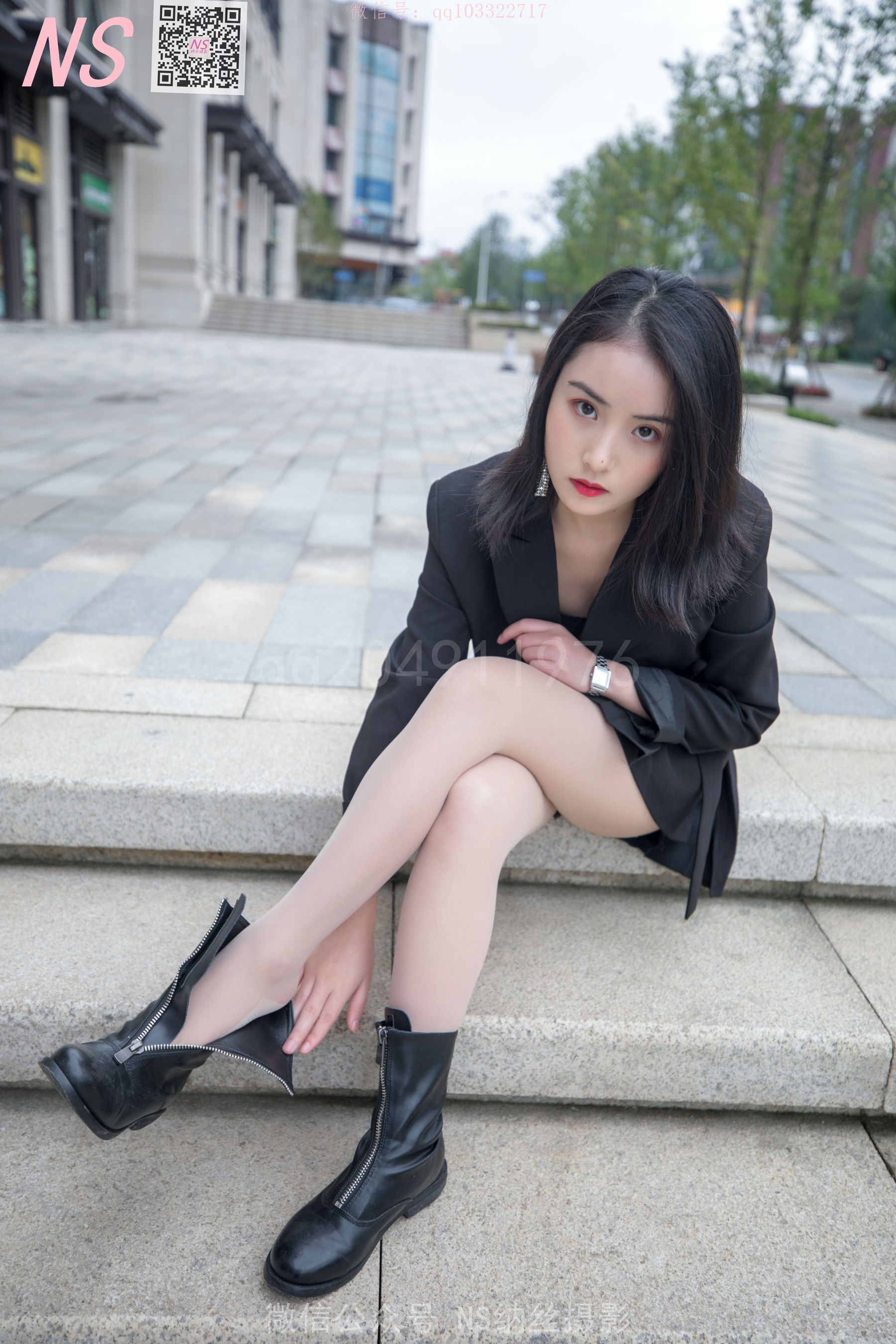 [纳丝摄影]  忆霜 特殊的美妙长靴丝袜