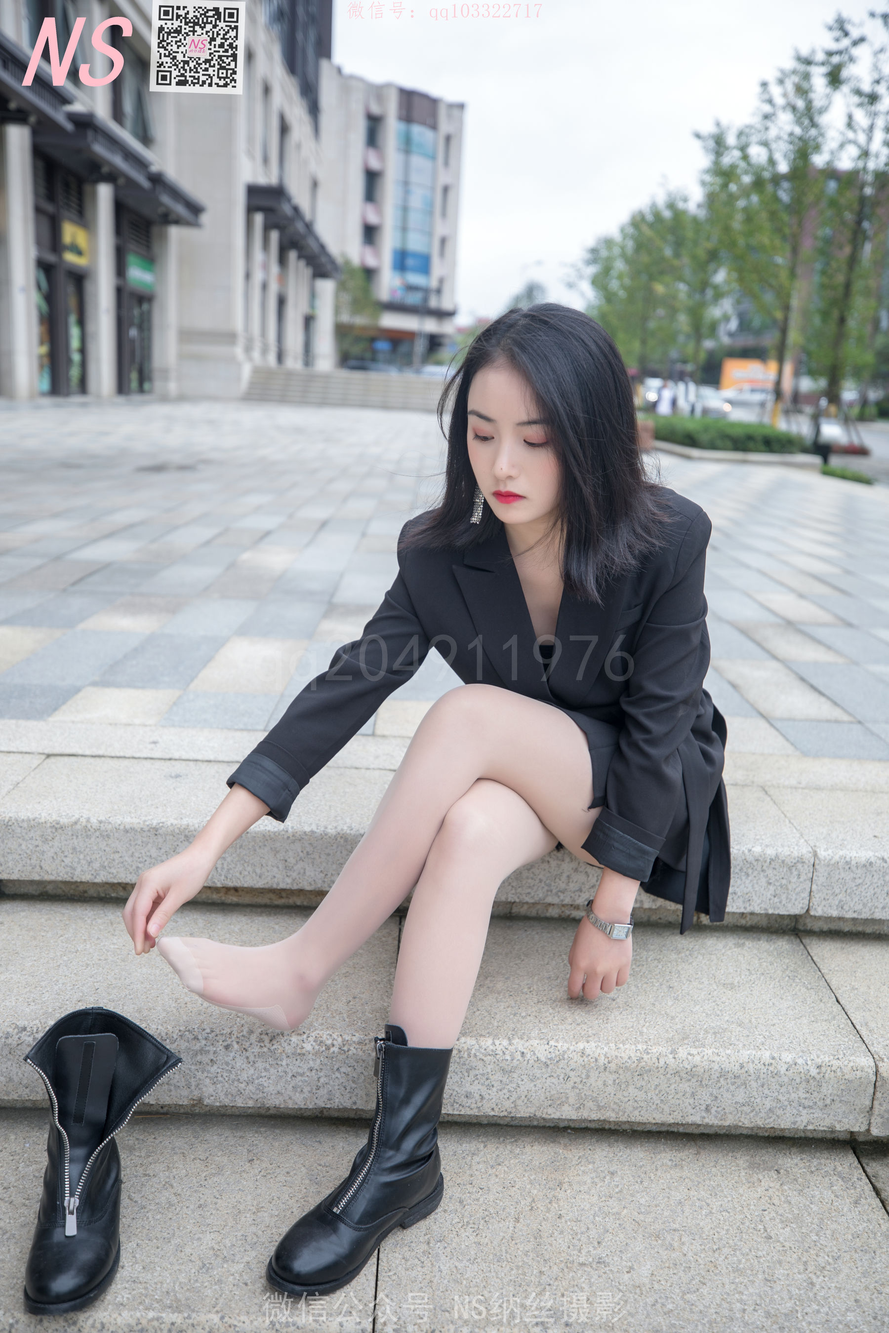 [纳丝摄影]  忆霜 特殊的美妙长靴丝袜
