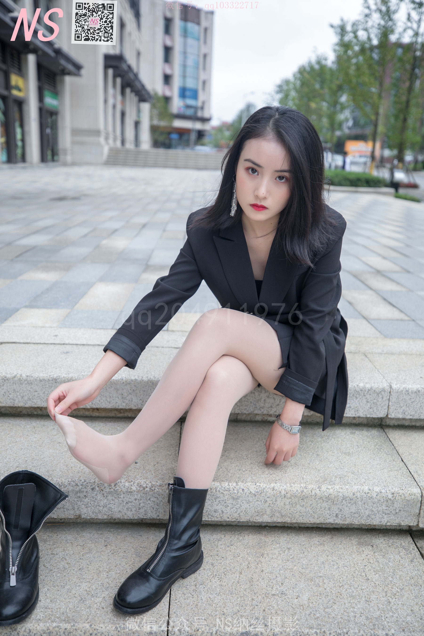 [纳丝摄影]  忆霜 特殊的美妙长靴丝袜