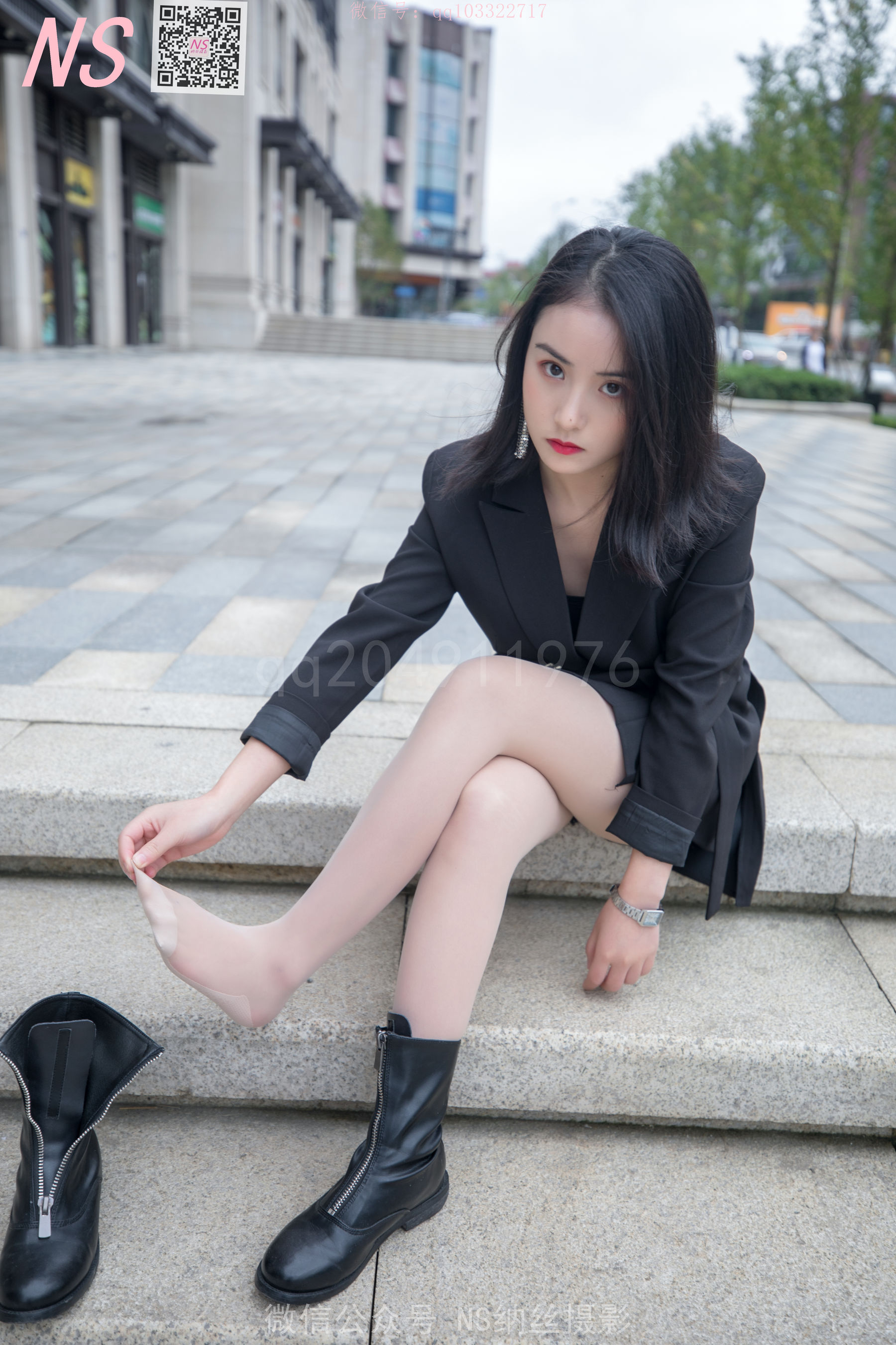 [纳丝摄影]  忆霜 特殊的美妙长靴丝袜