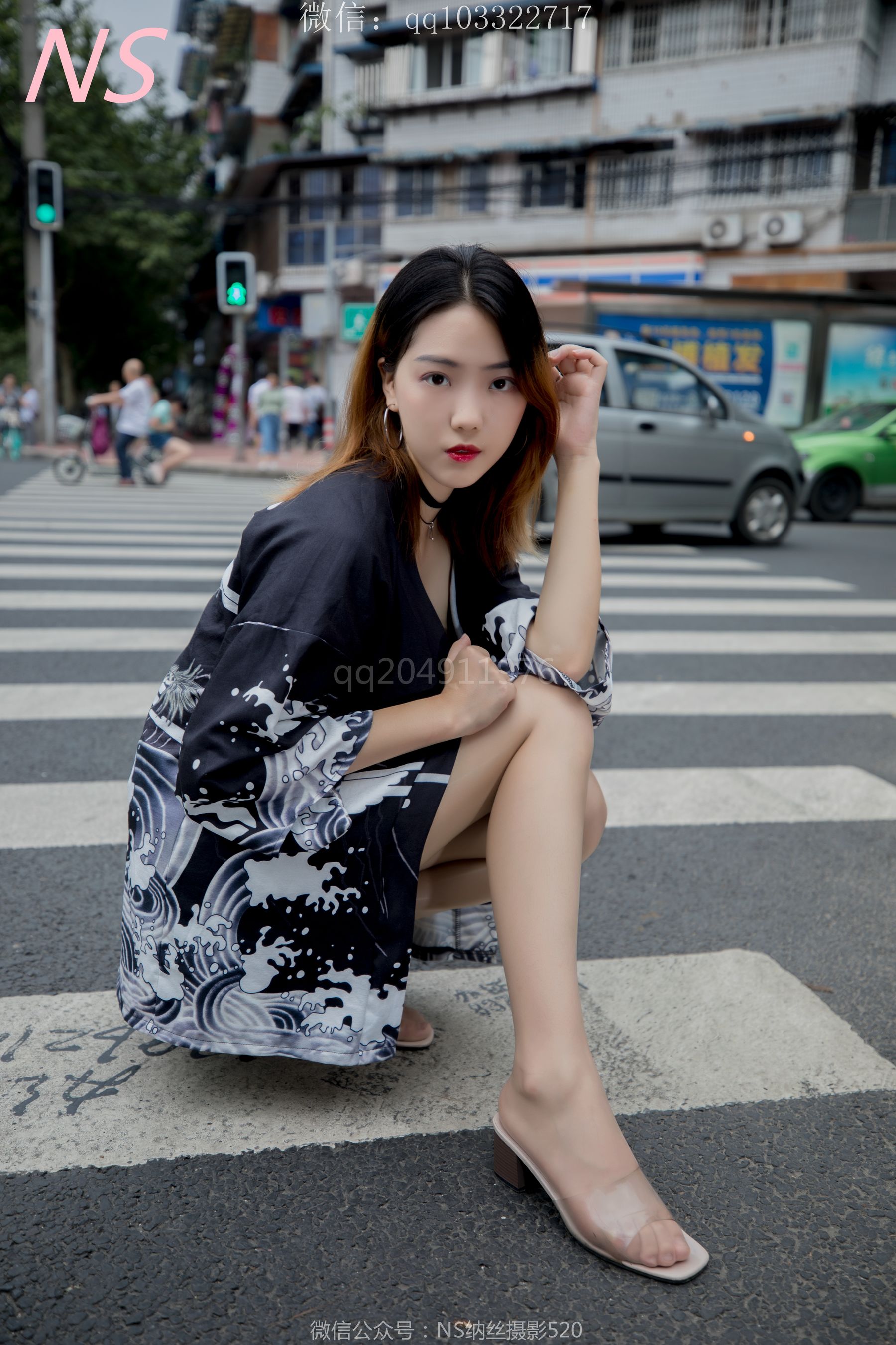 [纳丝摄影]  曼雯 肉色丝袜美腿三轮车之行
