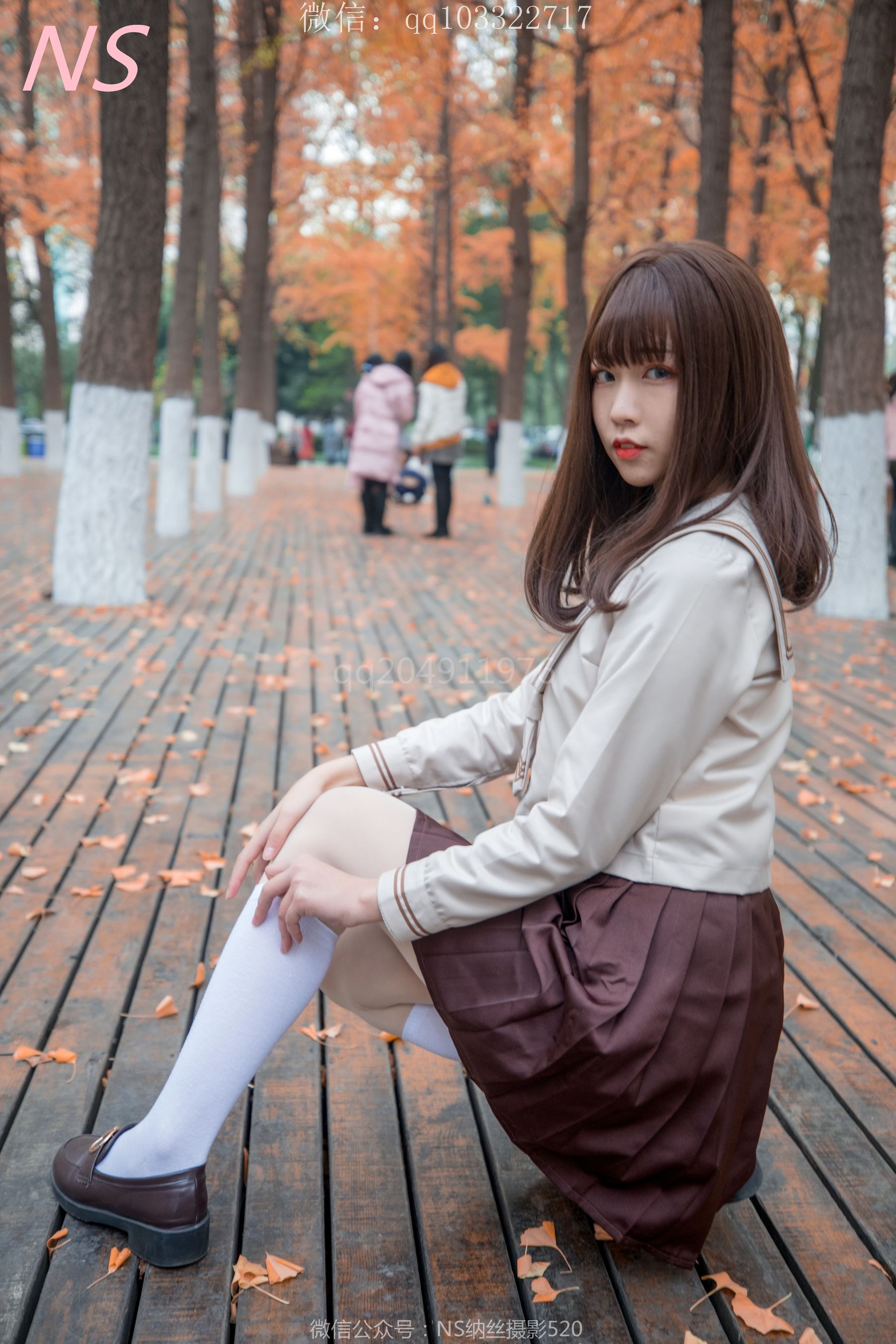 [纳丝摄影]  枫之少女 白丝肉丝萌萌哒的枫