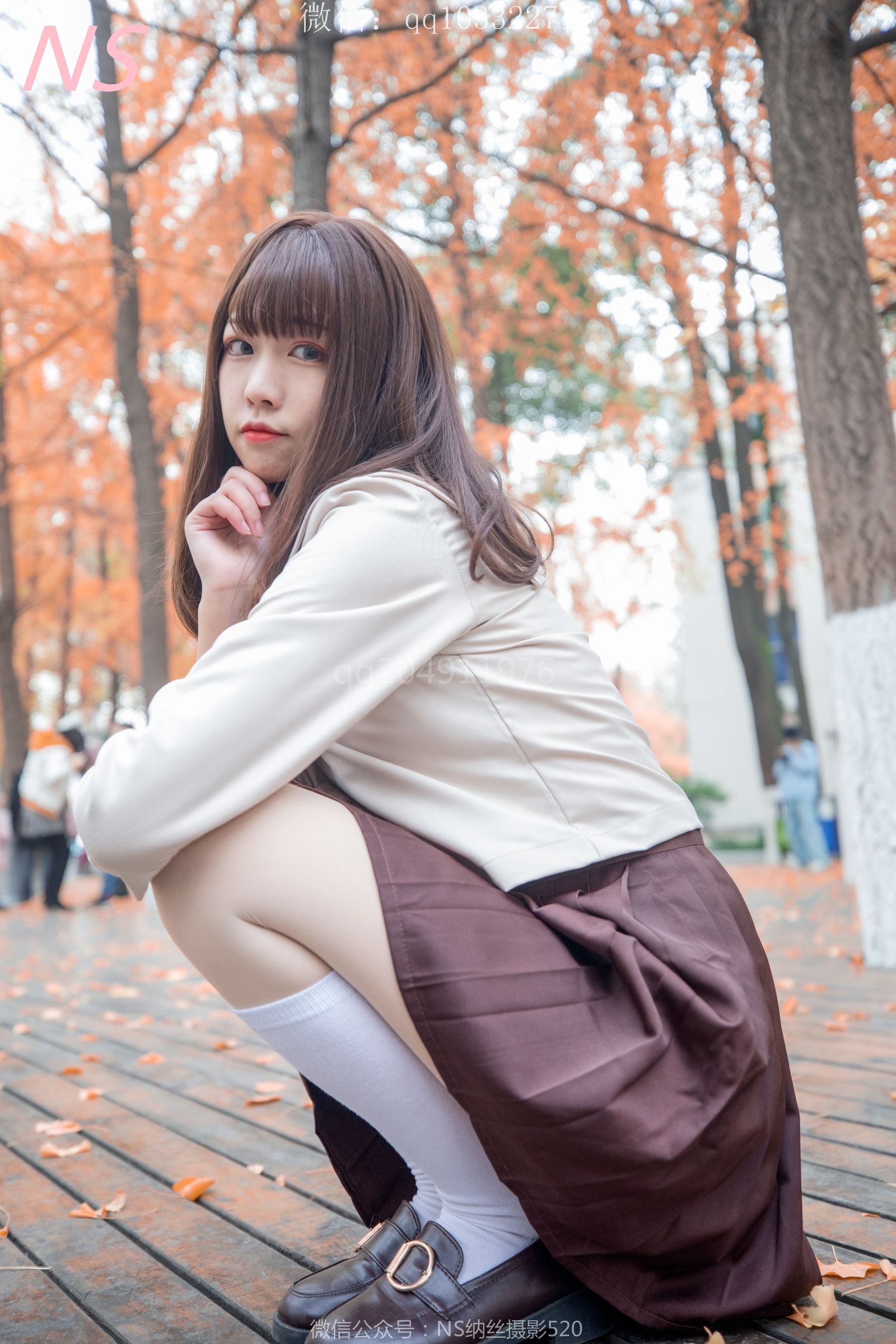 [纳丝摄影]  枫之少女 白丝肉丝萌萌哒的枫