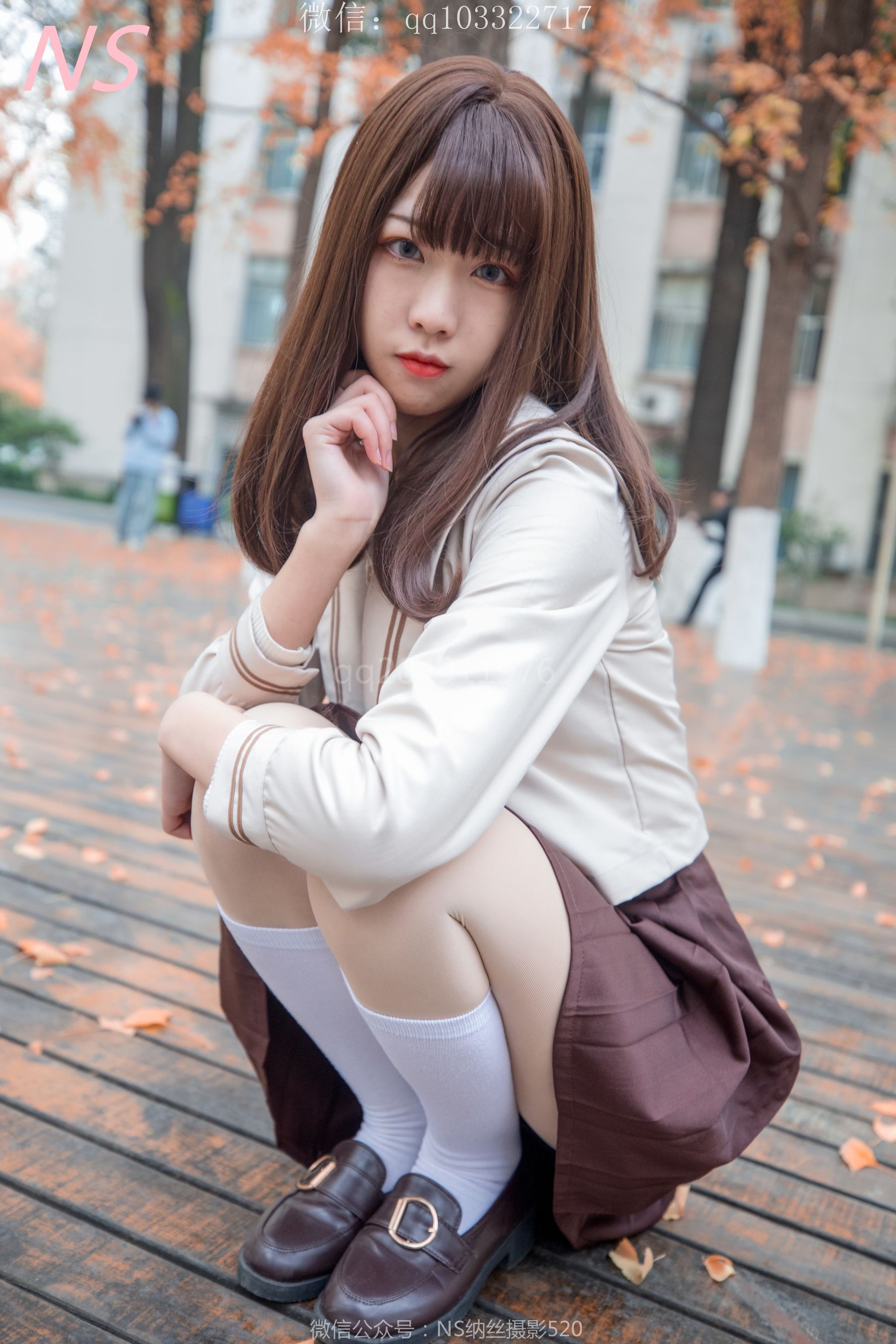 [纳丝摄影]  枫之少女 白丝肉丝萌萌哒的枫
