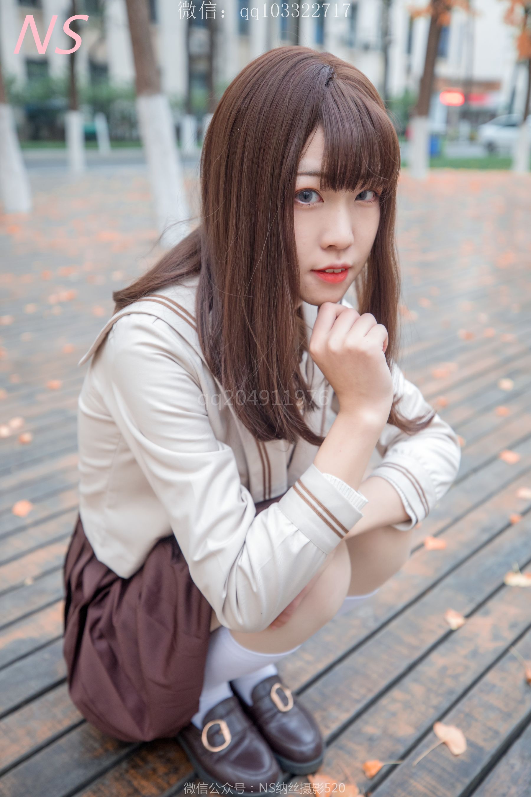 [纳丝摄影]  枫之少女 白丝肉丝萌萌哒的枫