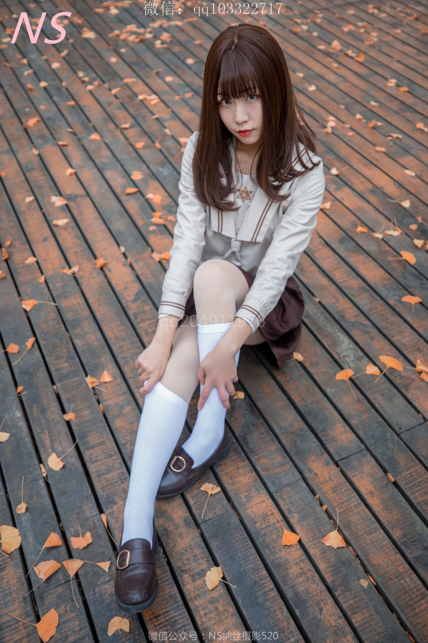 [纳丝摄影]  枫之少女 白丝肉丝萌萌哒的枫