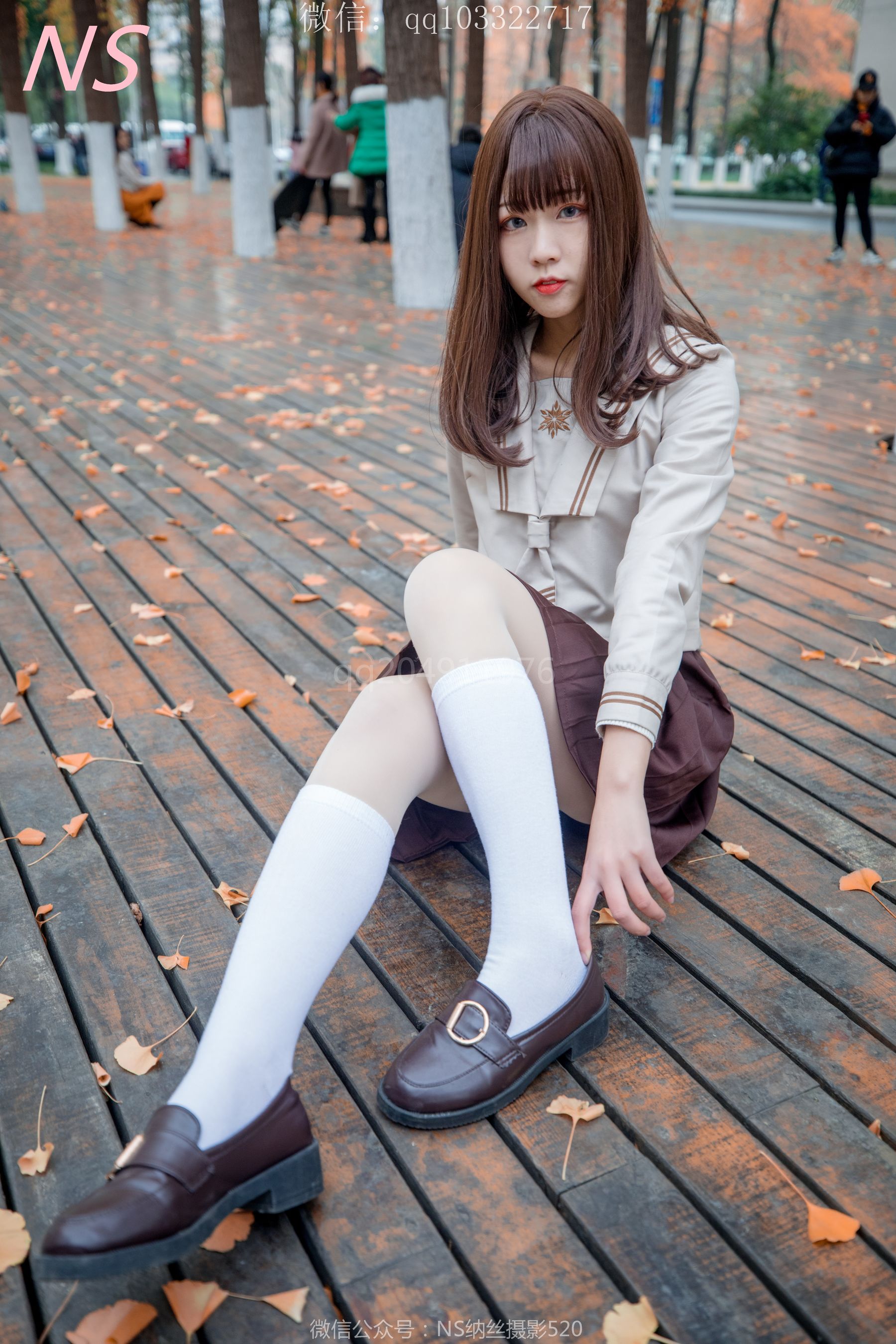 [纳丝摄影]  枫之少女 白丝肉丝萌萌哒的枫