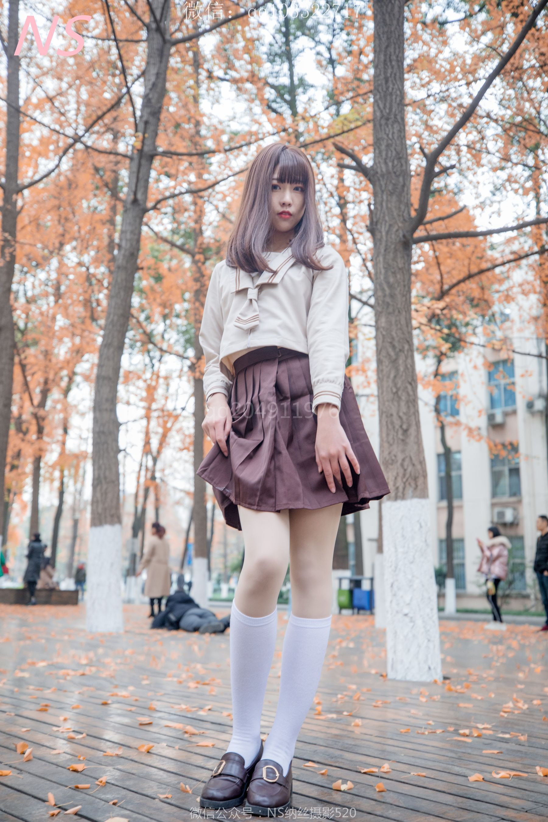[纳丝摄影]  枫之少女 白丝肉丝萌萌哒的枫