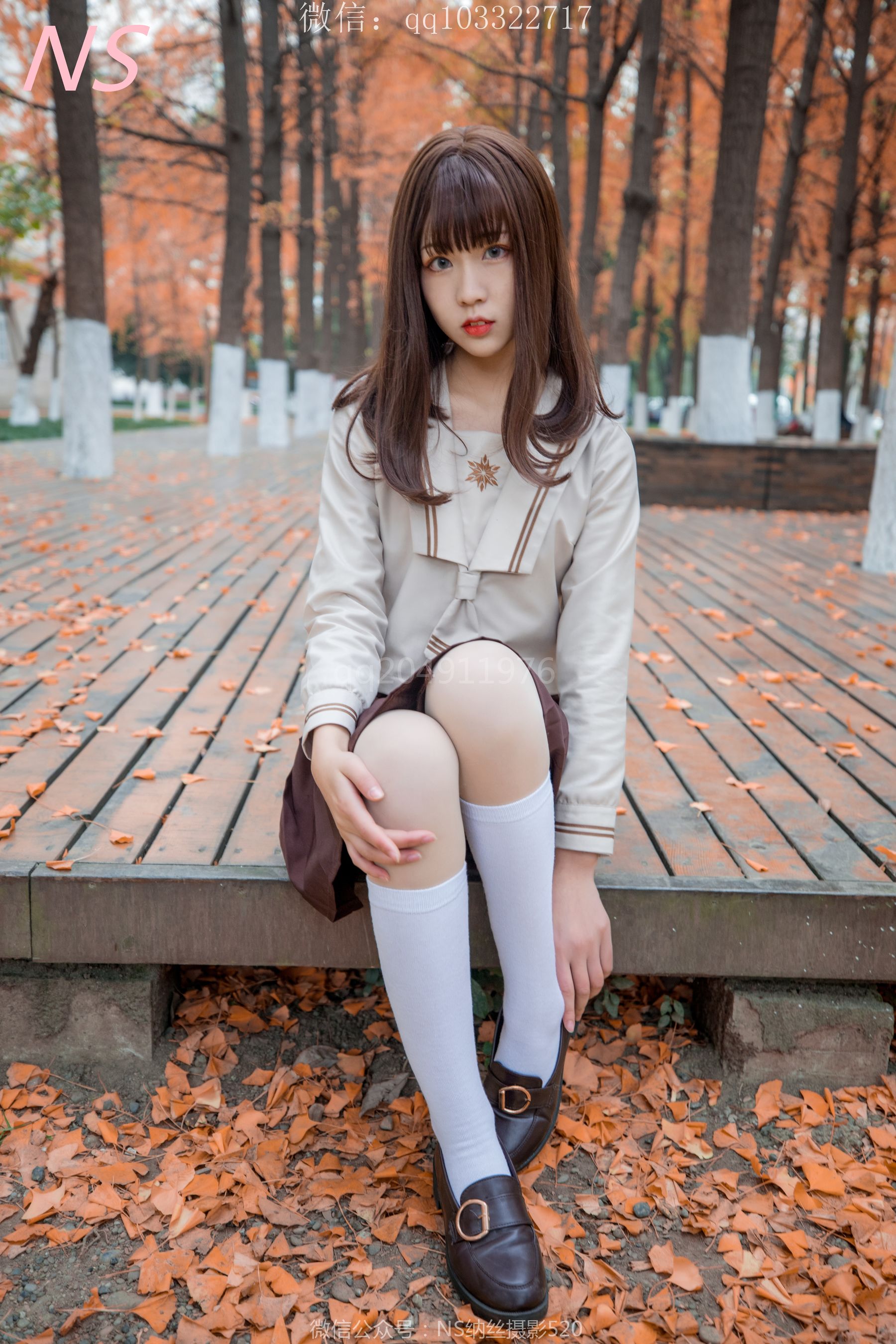 [纳丝摄影]  枫之少女 白丝肉丝萌萌哒的枫