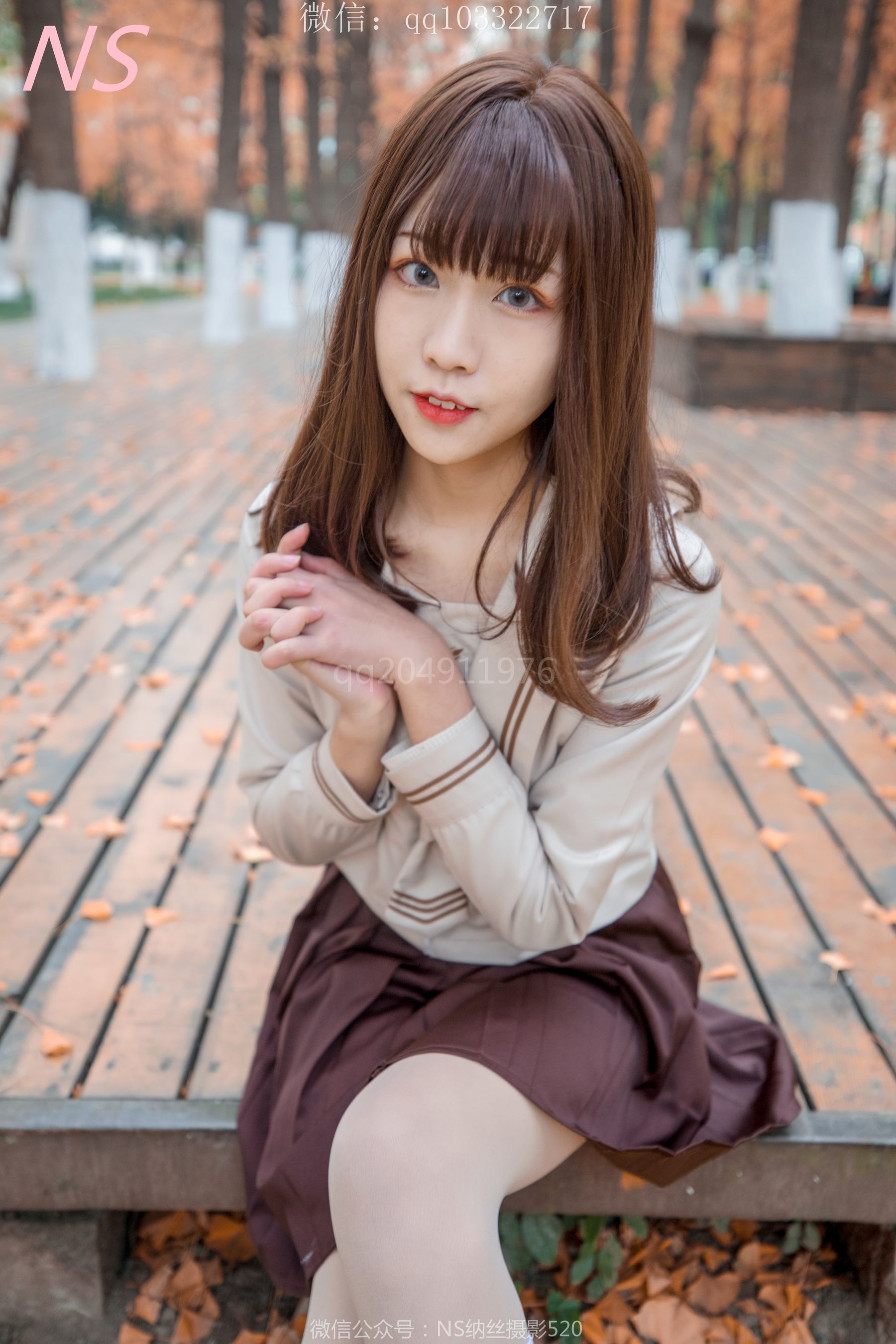 [纳丝摄影]  枫之少女 白丝肉丝萌萌哒的枫