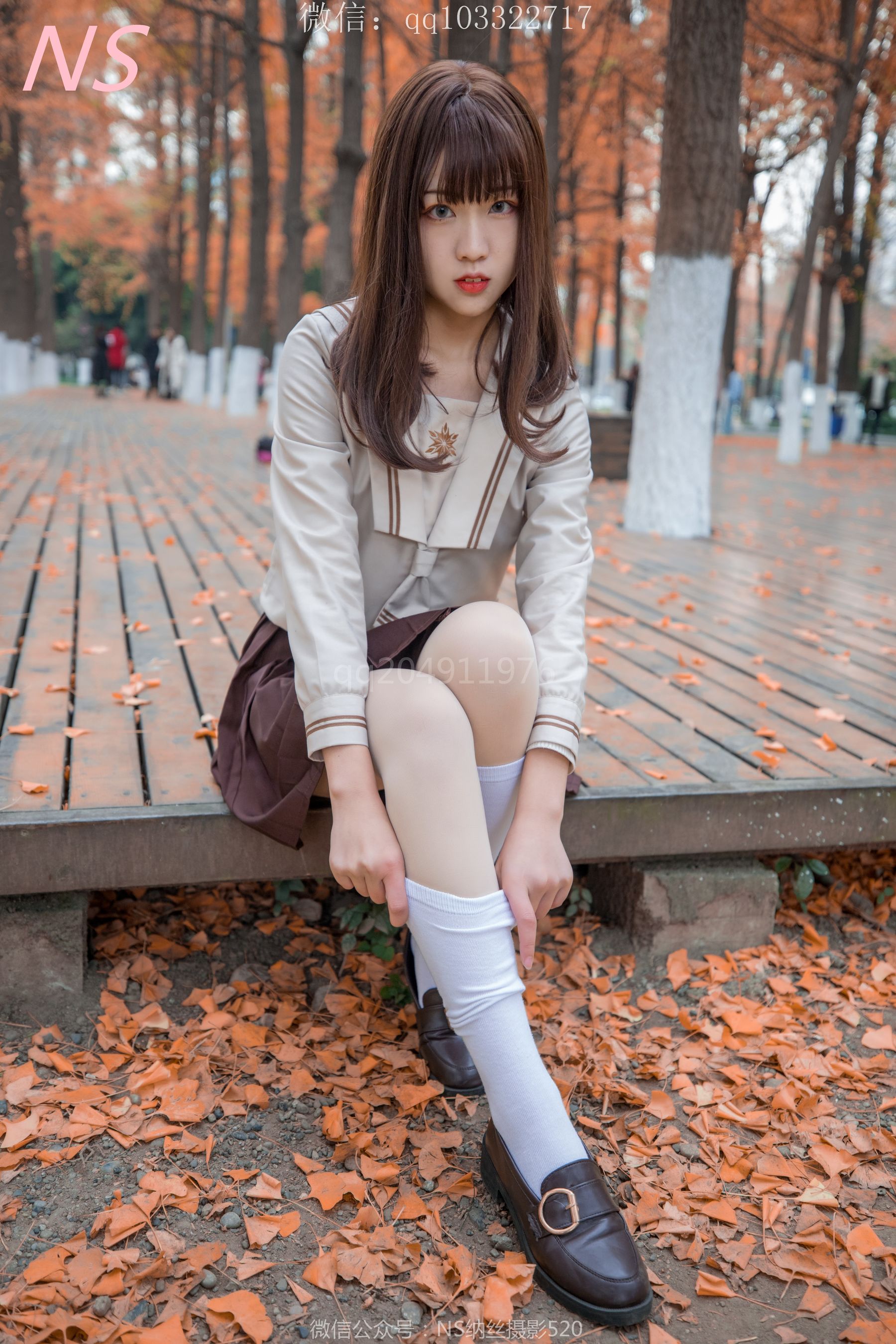 [纳丝摄影]  枫之少女 白丝肉丝萌萌哒的枫