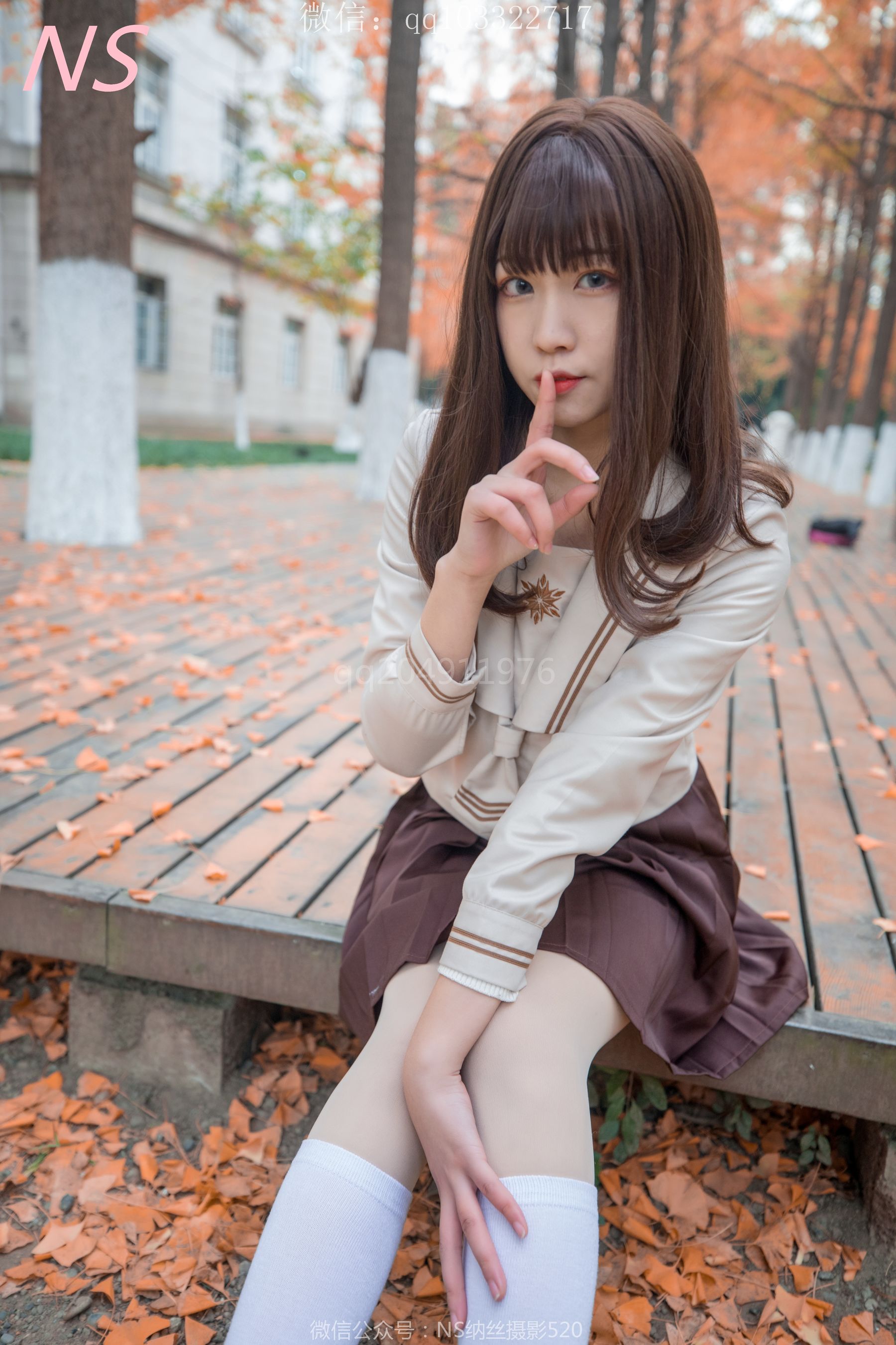 [纳丝摄影]  枫之少女 白丝肉丝萌萌哒的枫