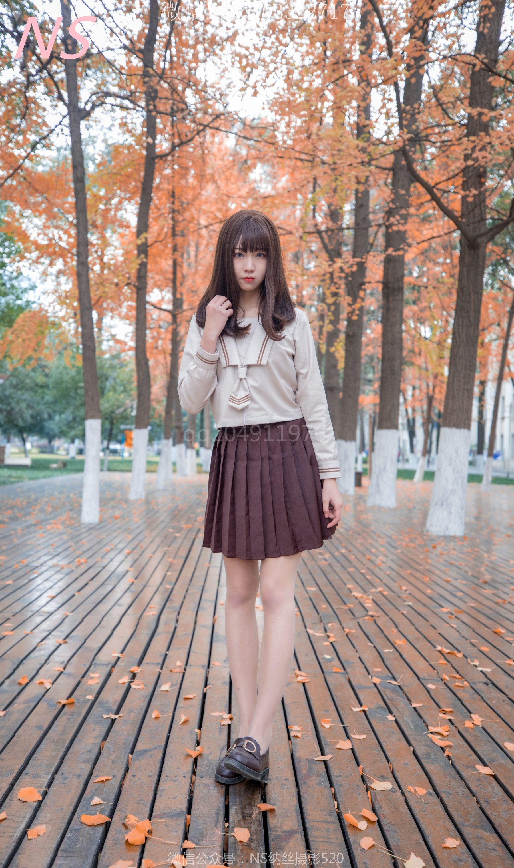 [纳丝摄影]  枫之少女 白丝肉丝萌萌哒的枫
