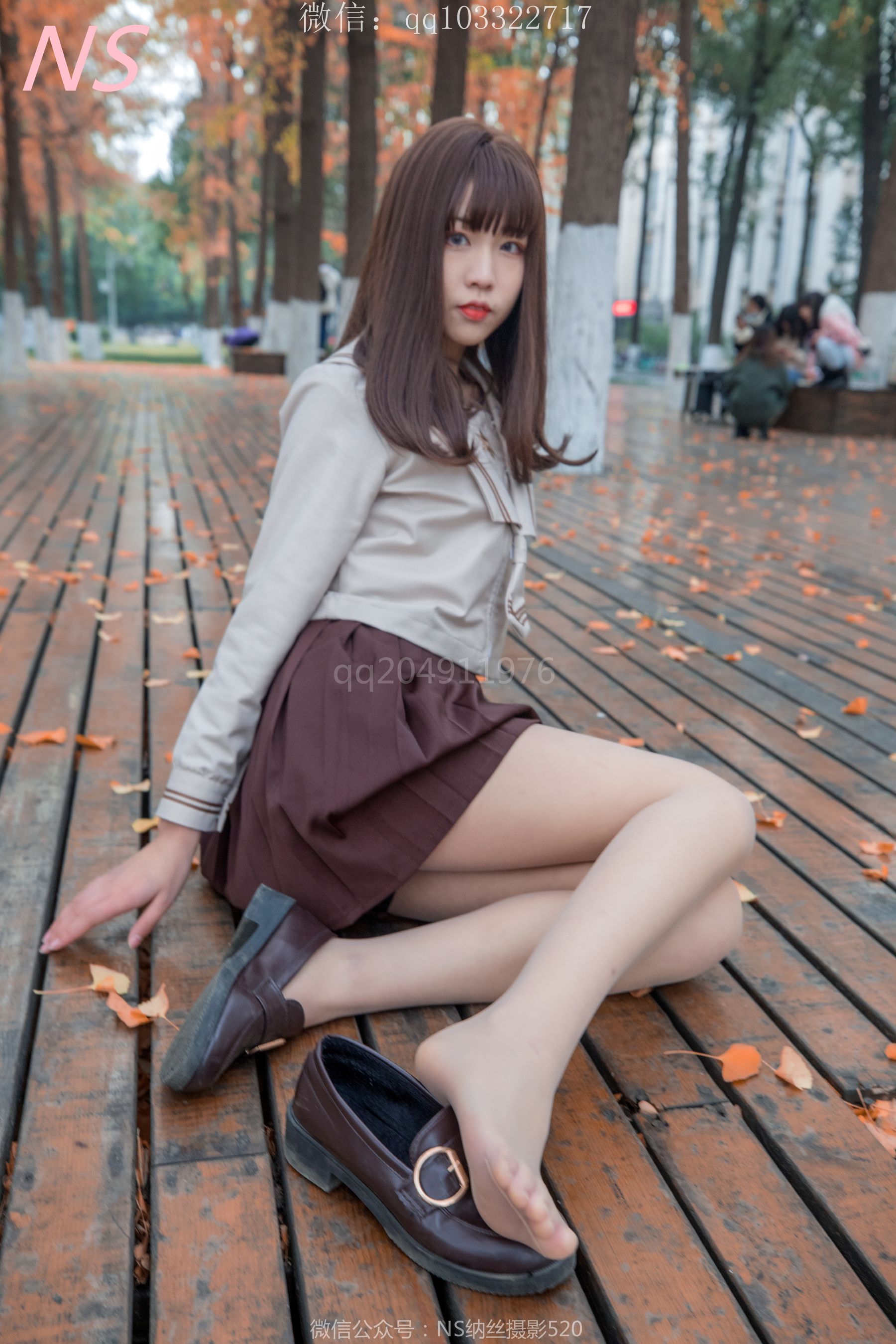 [纳丝摄影]  枫之少女 白丝肉丝萌萌哒的枫