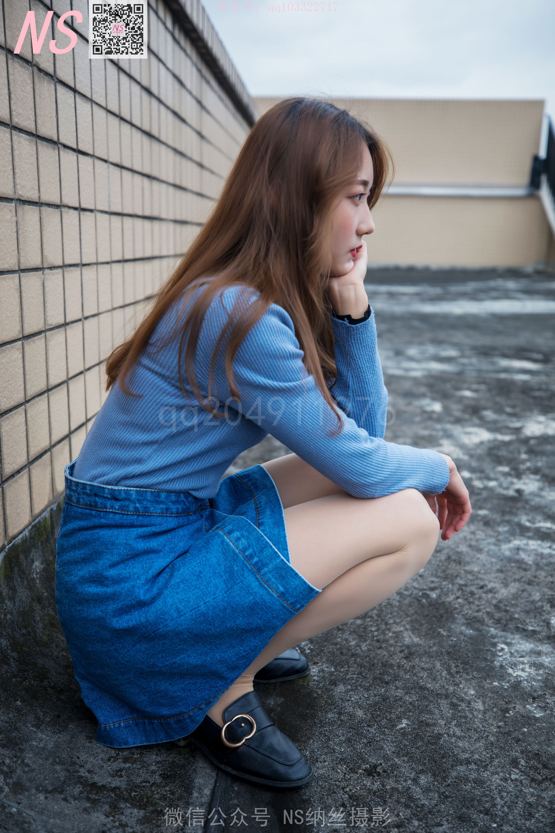 [纳丝摄影]  舒怡 女神天台肉色丝袜