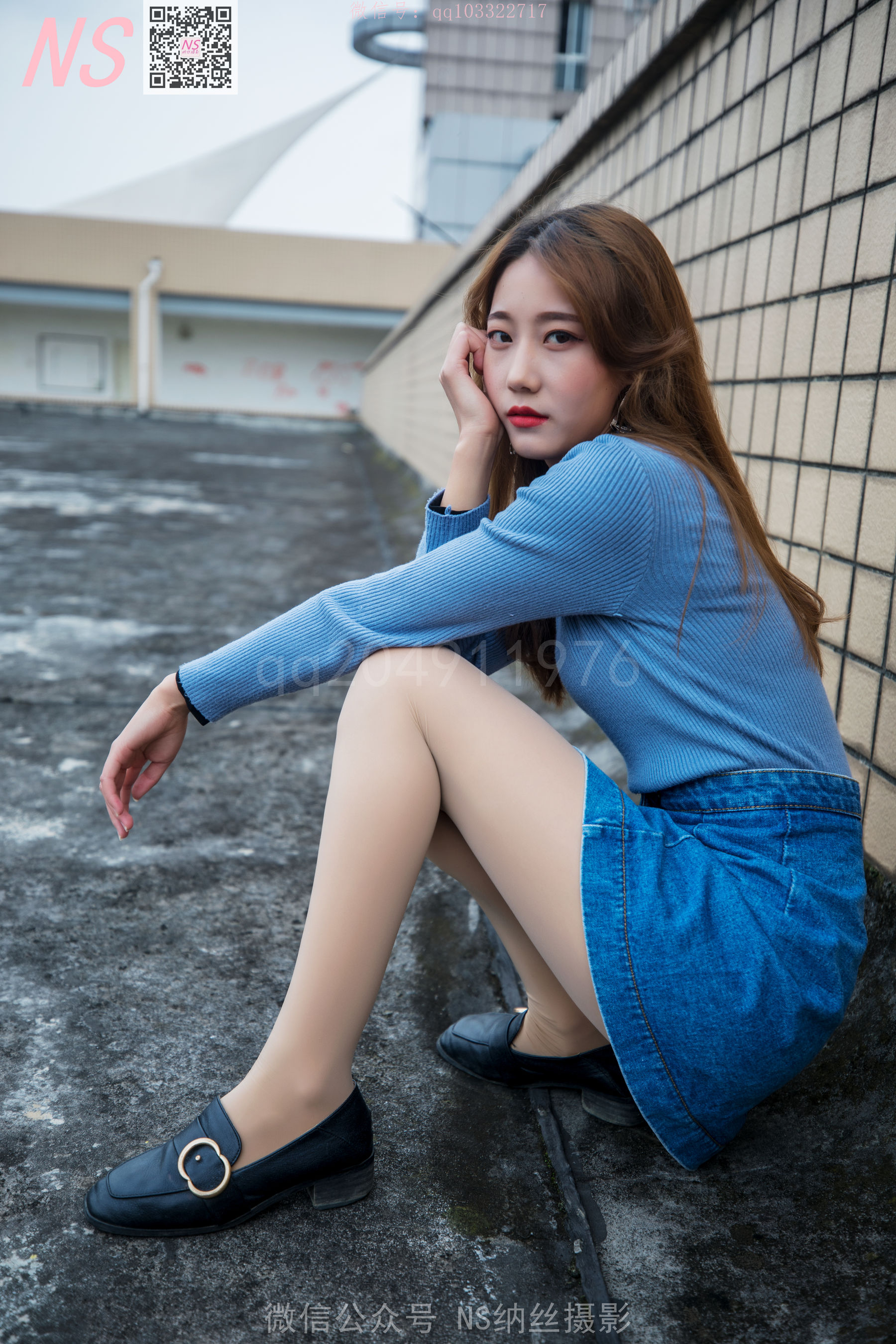 [纳丝摄影]  舒怡 女神天台肉色丝袜