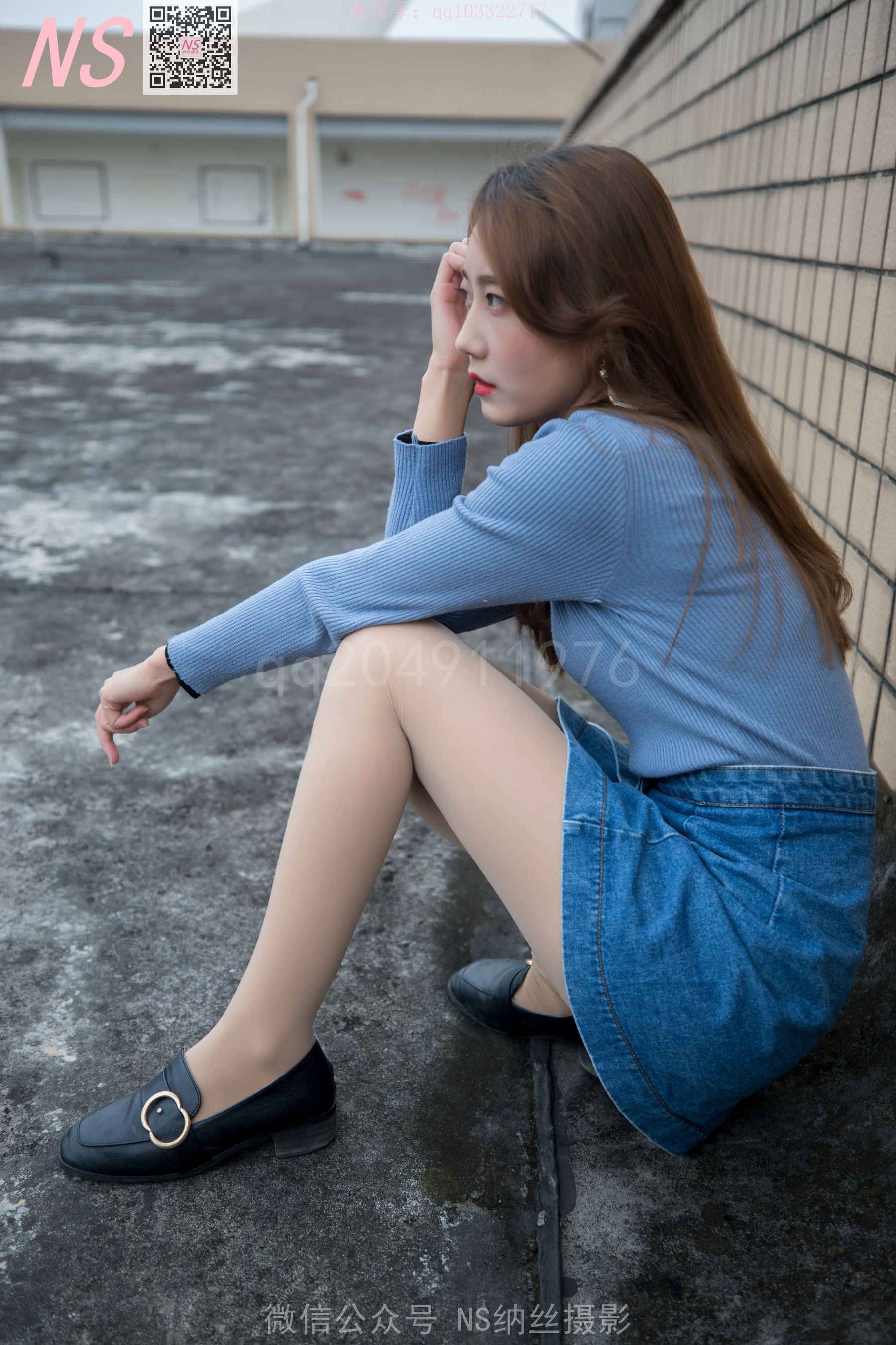 [纳丝摄影]  舒怡 女神天台肉色丝袜