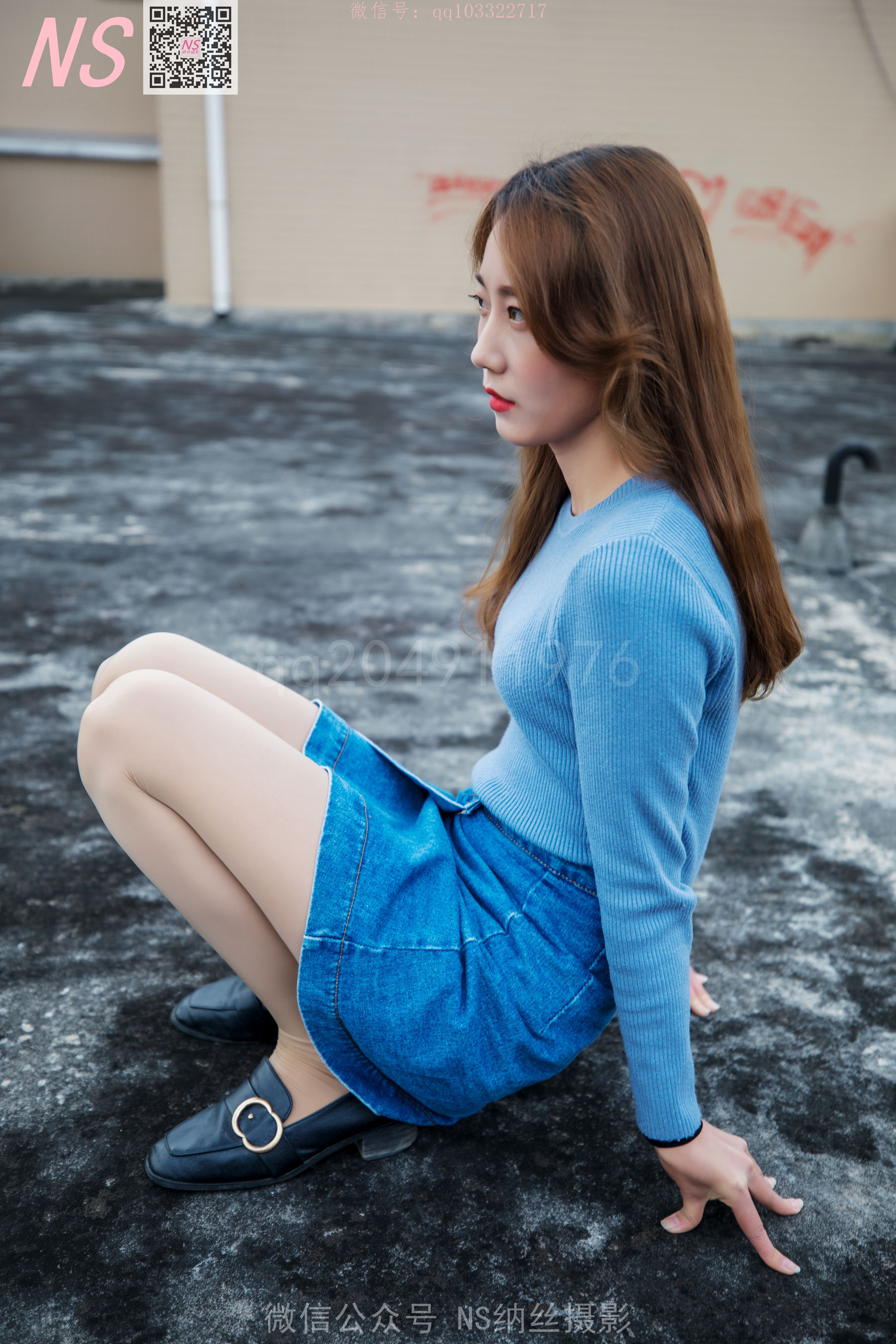 [纳丝摄影]  舒怡 女神天台肉色丝袜