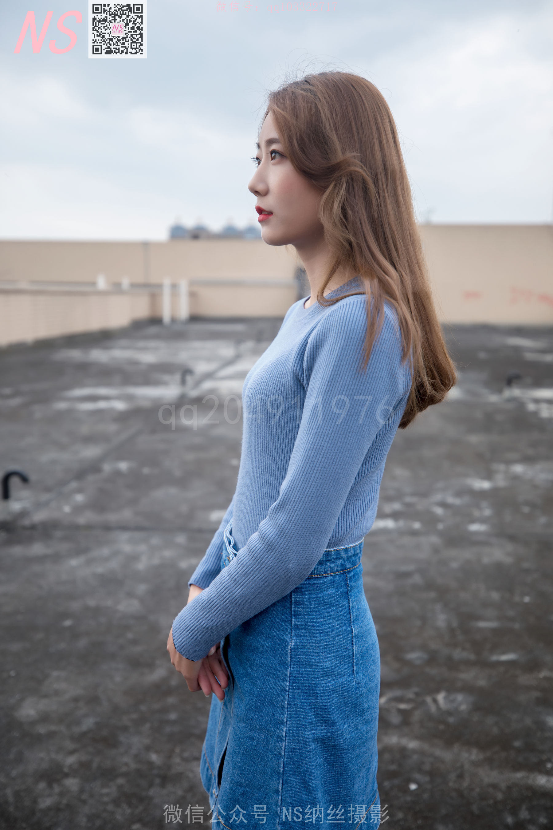 [纳丝摄影]  舒怡 女神天台肉色丝袜