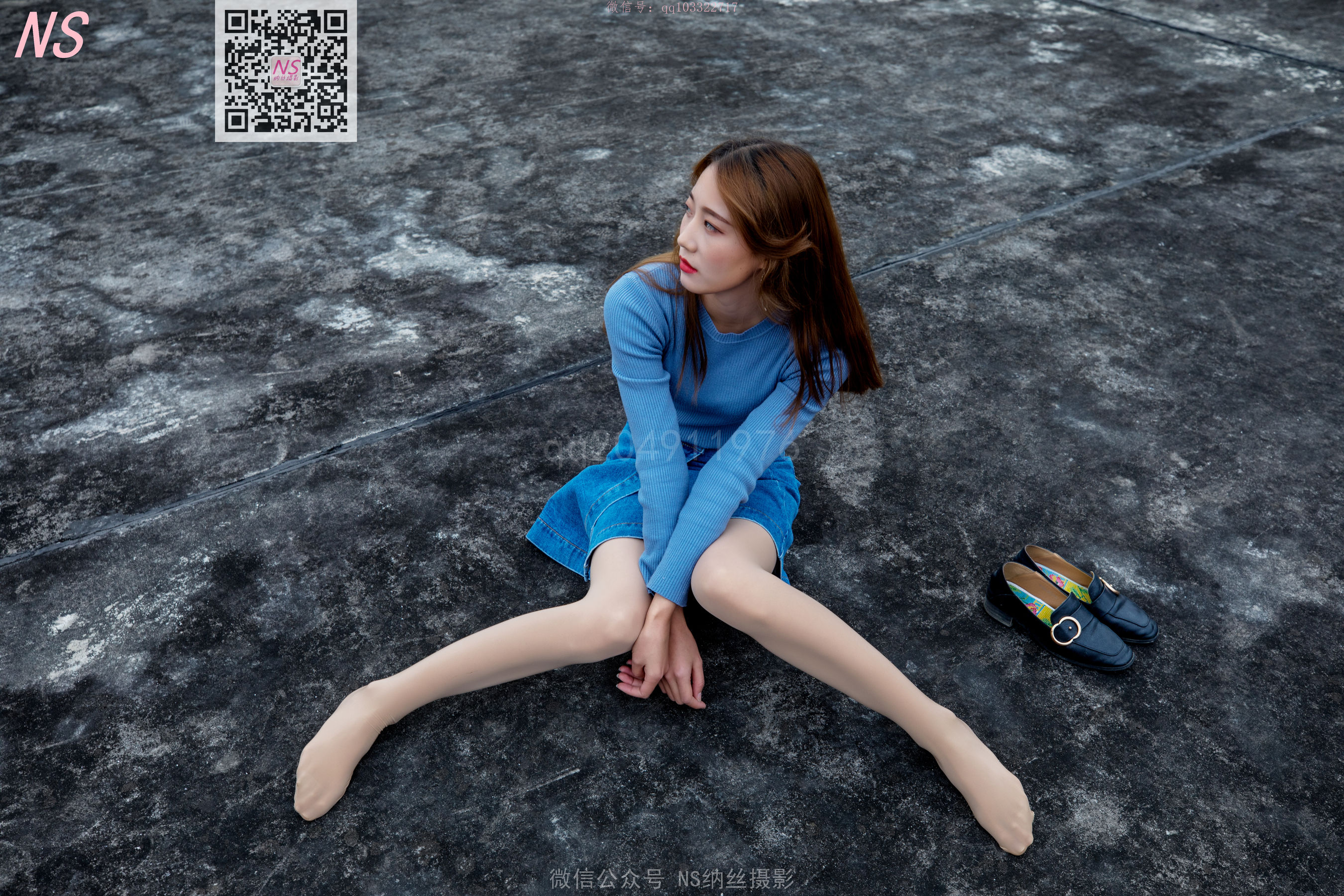 [纳丝摄影]  舒怡 女神天台肉色丝袜