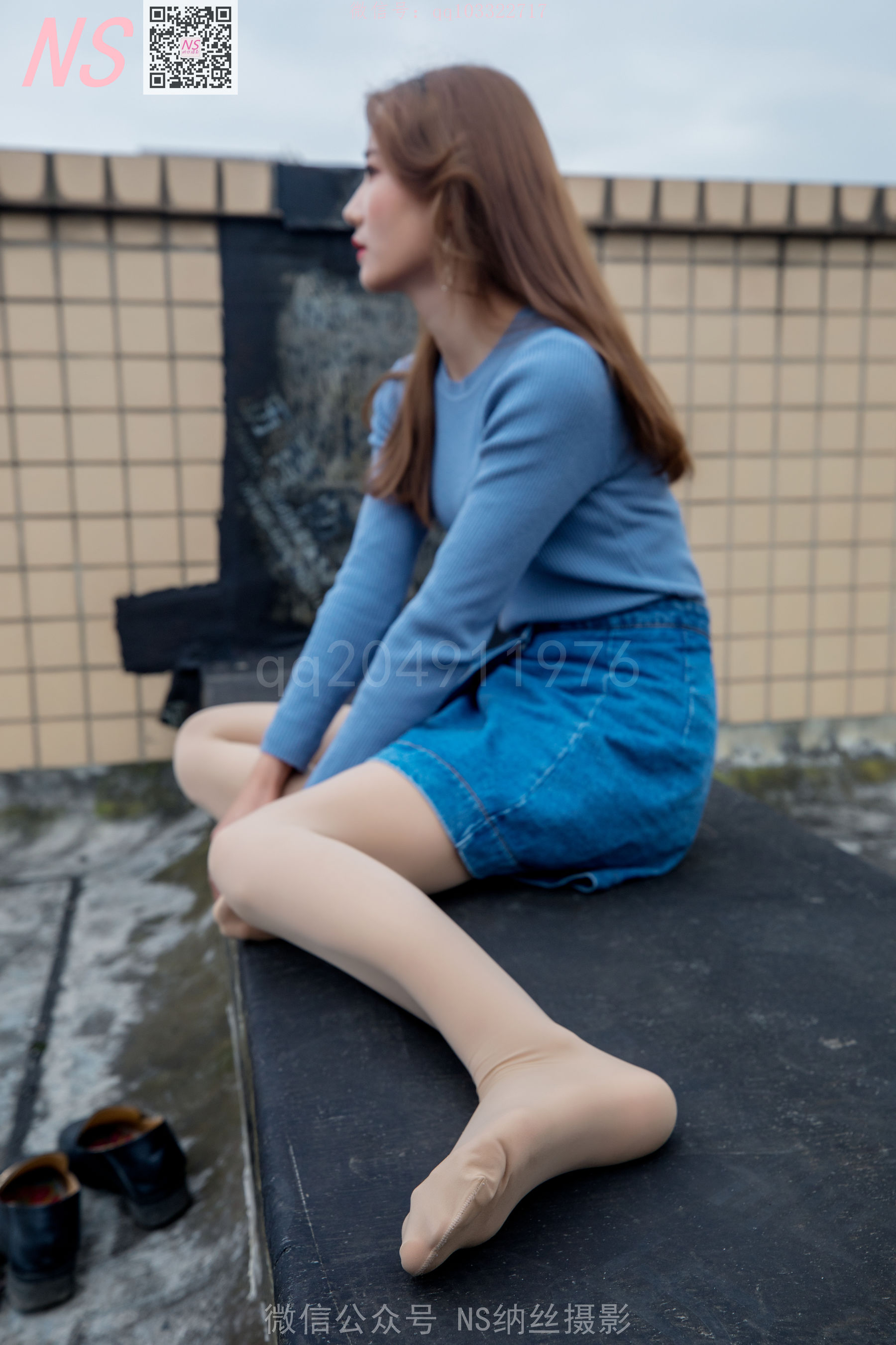 [纳丝摄影]  舒怡 女神天台肉色丝袜