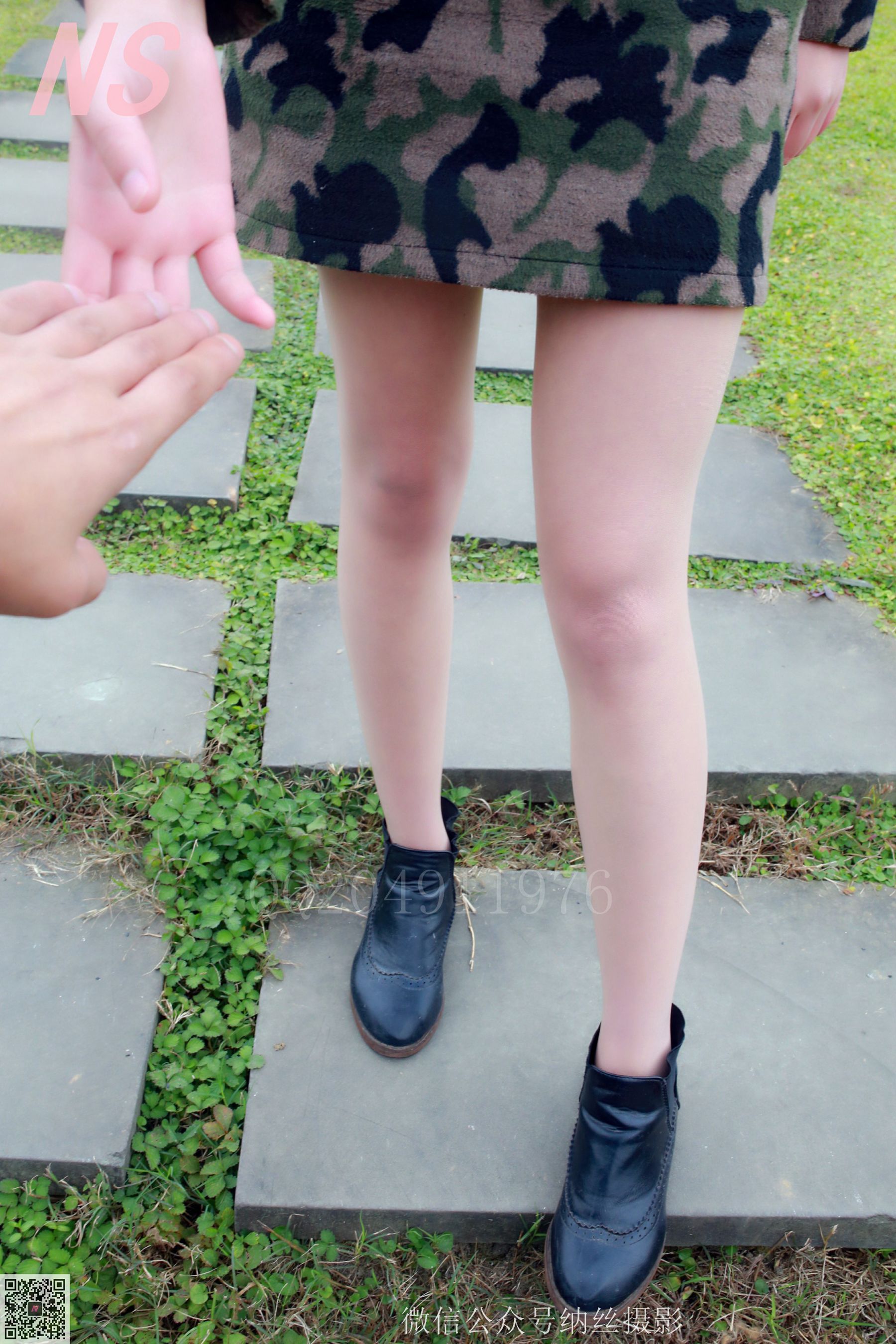 [纳丝摄影] NO.095 微微 迷彩少女户外肉丝