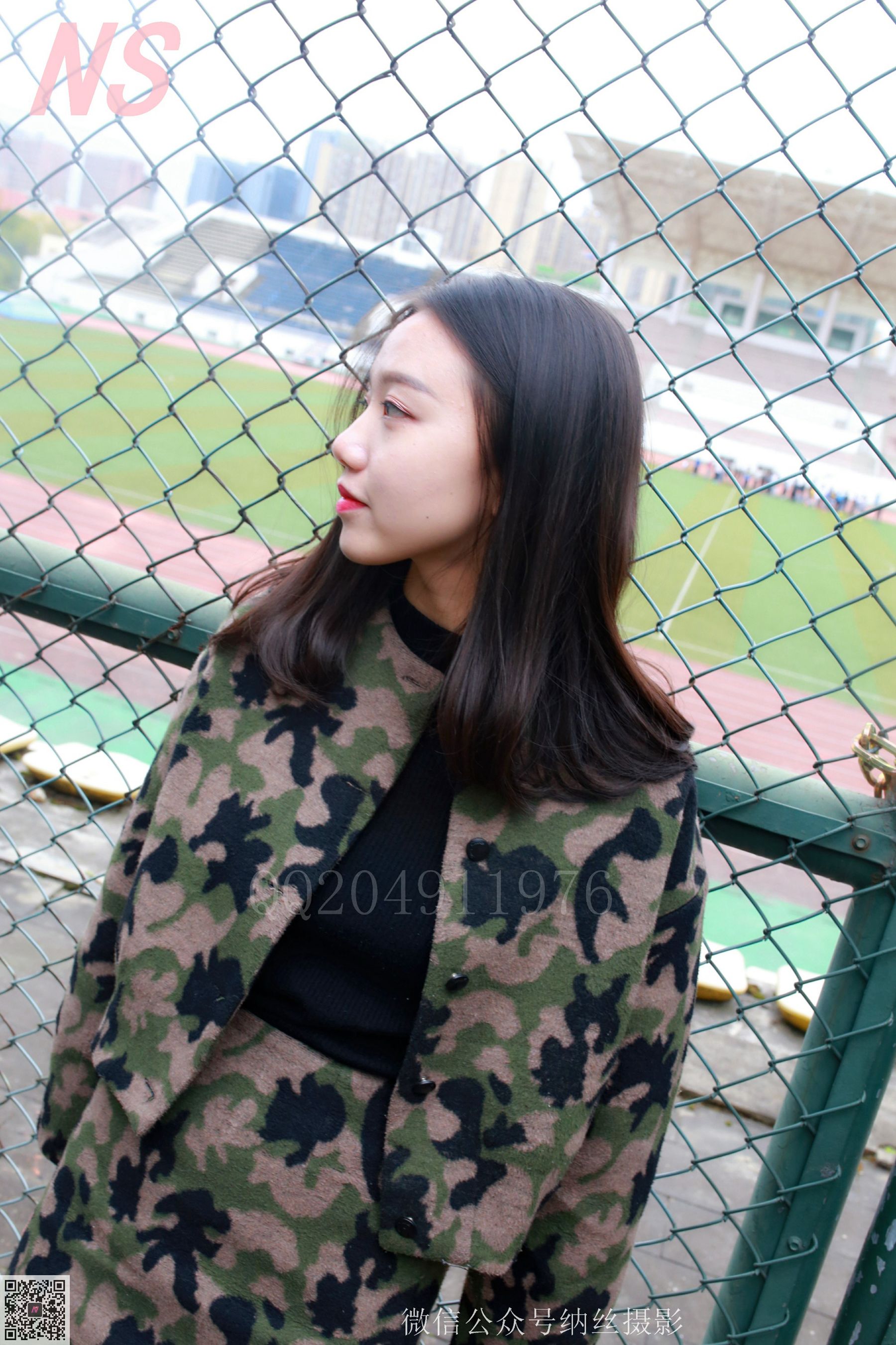 [纳丝摄影] NO.095 微微 迷彩少女户外肉丝