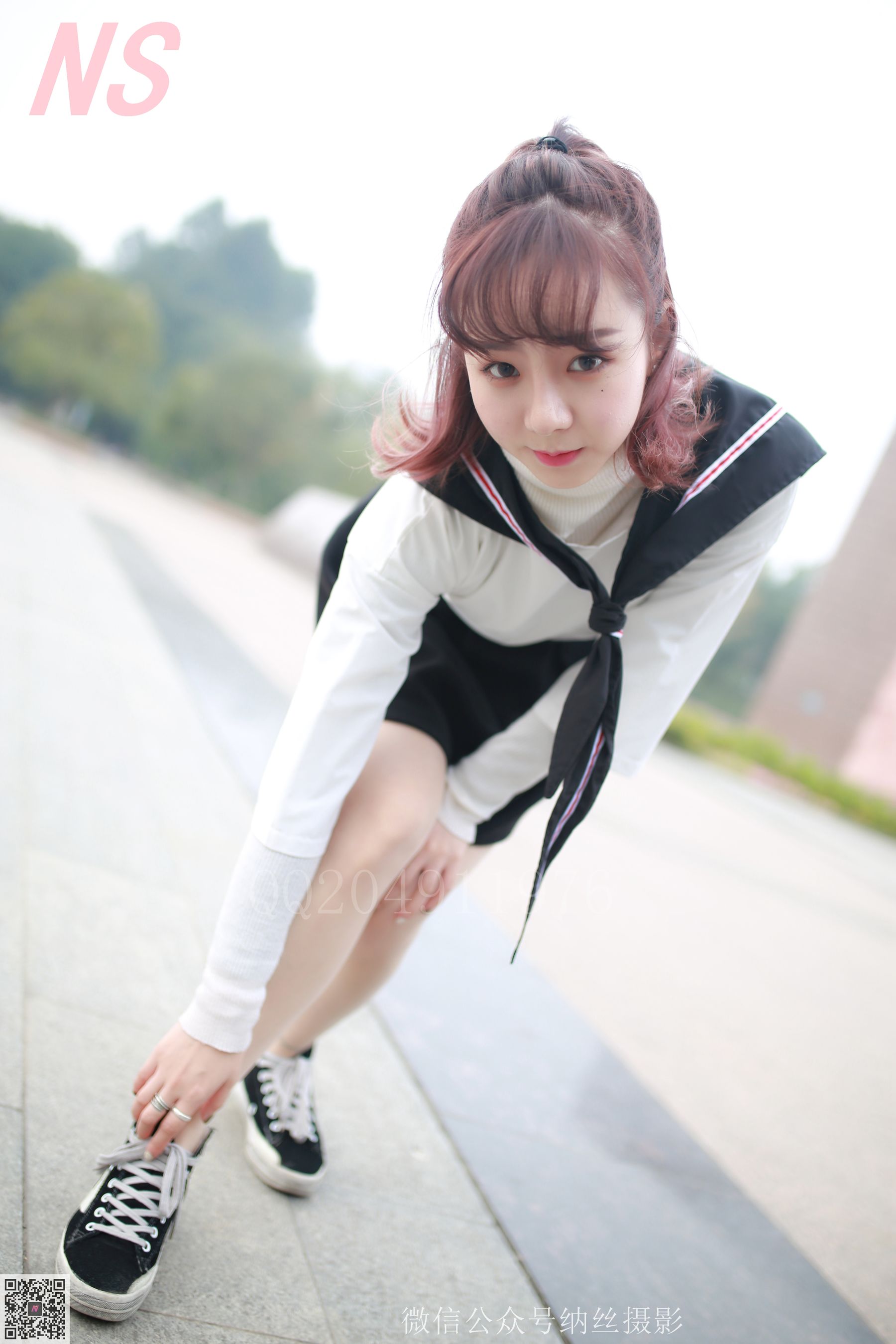 [纳丝摄影] NO.100 然然 大学校园丝袜美足