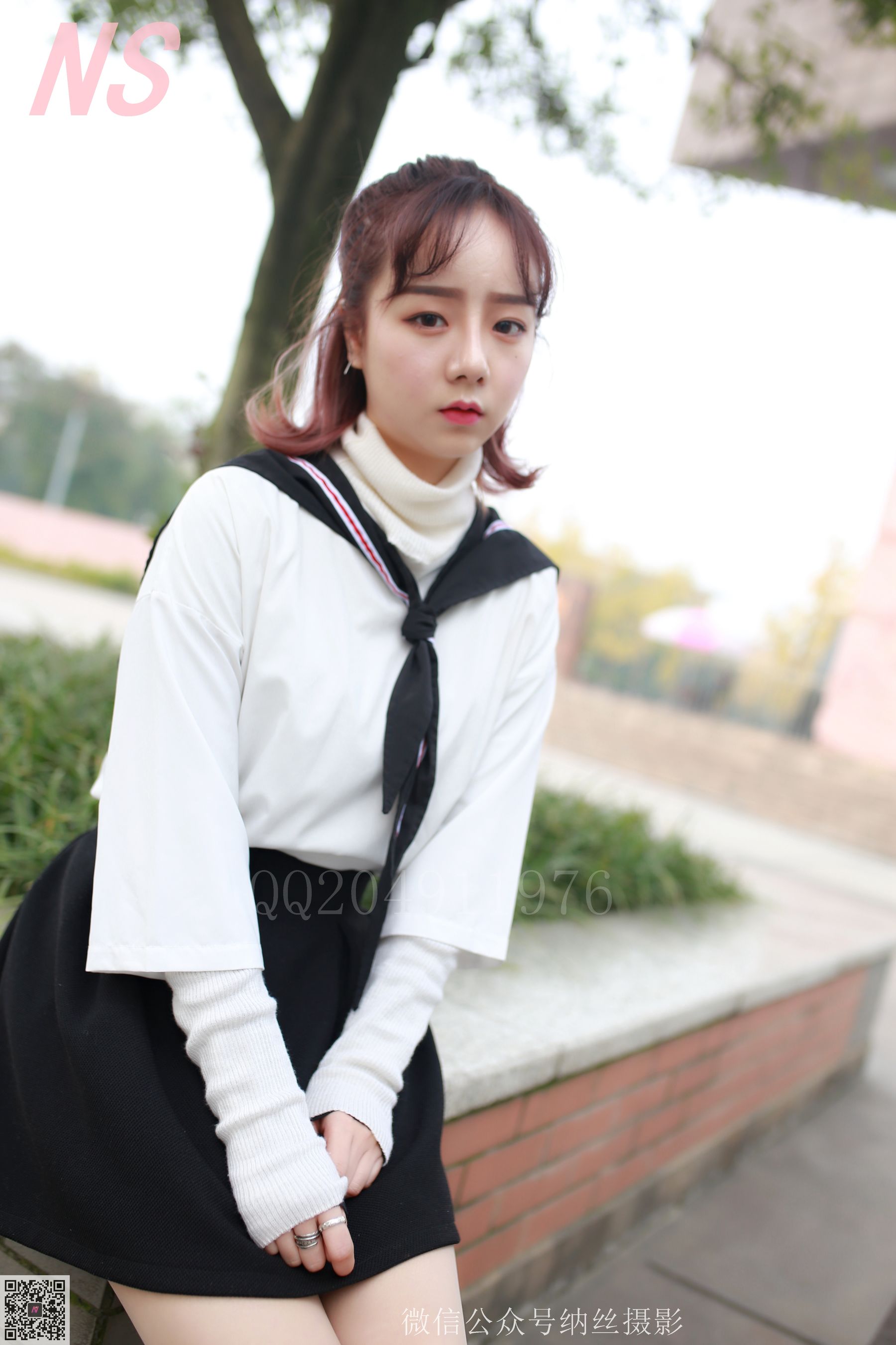 [纳丝摄影] NO.100 然然 大学校园丝袜美足