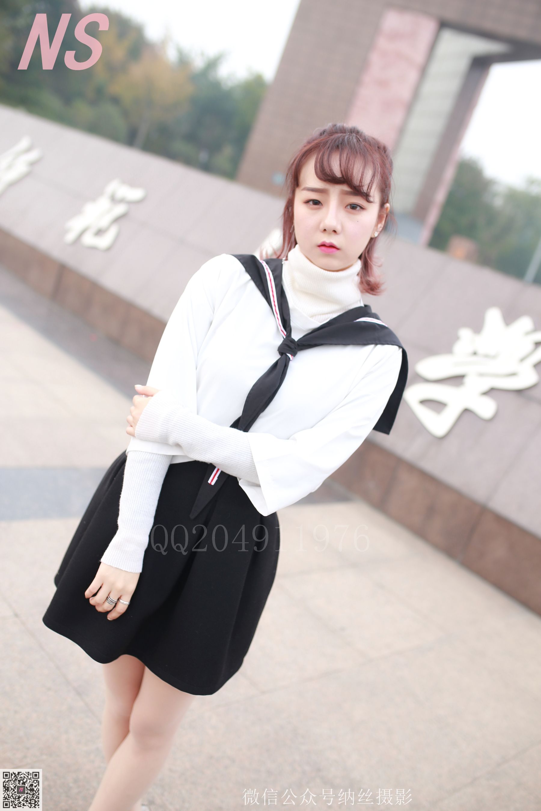 [纳丝摄影] NO.100 然然 大学校园丝袜美足