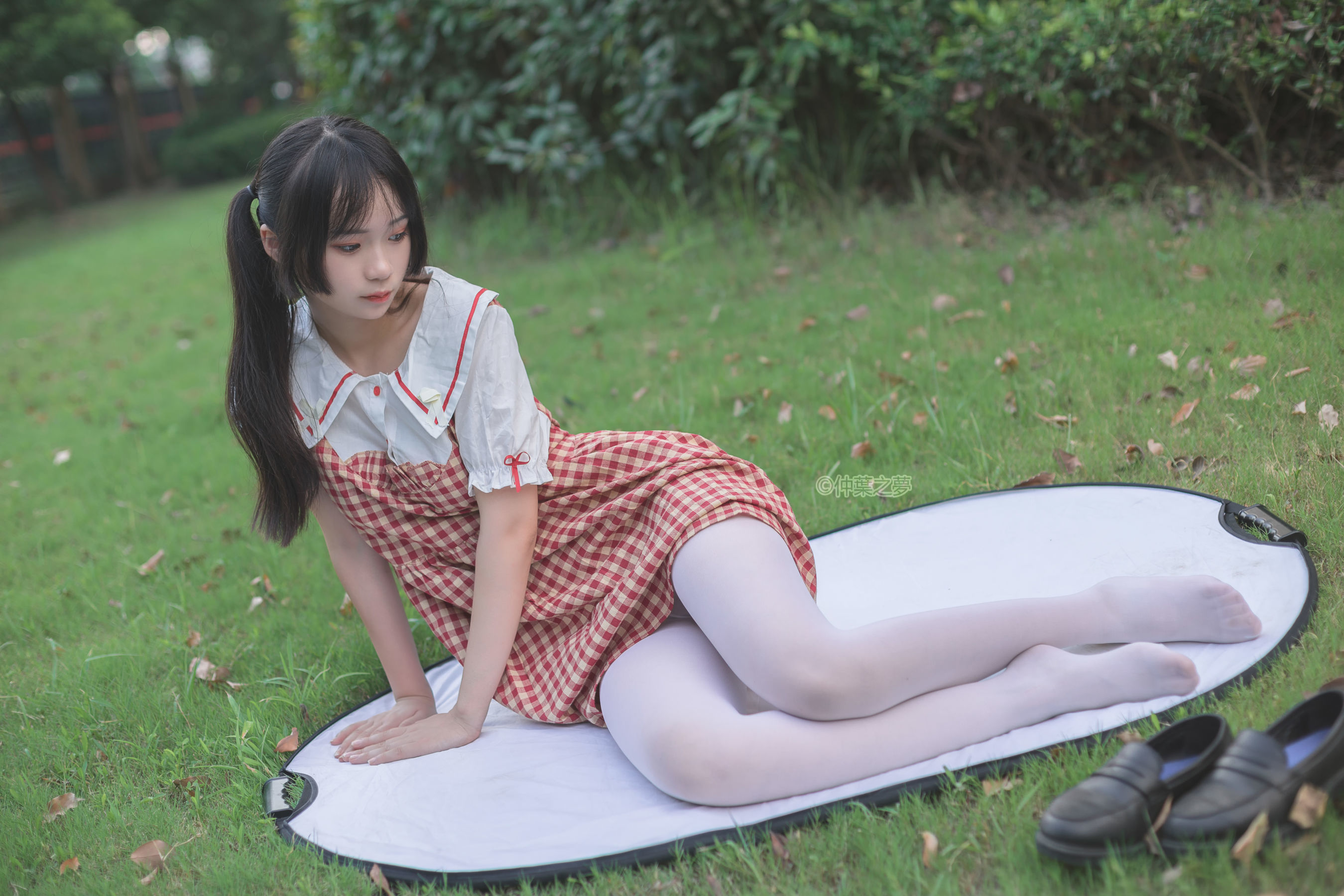 [轻兰映画] SPL.009  白丝格子连衣裙