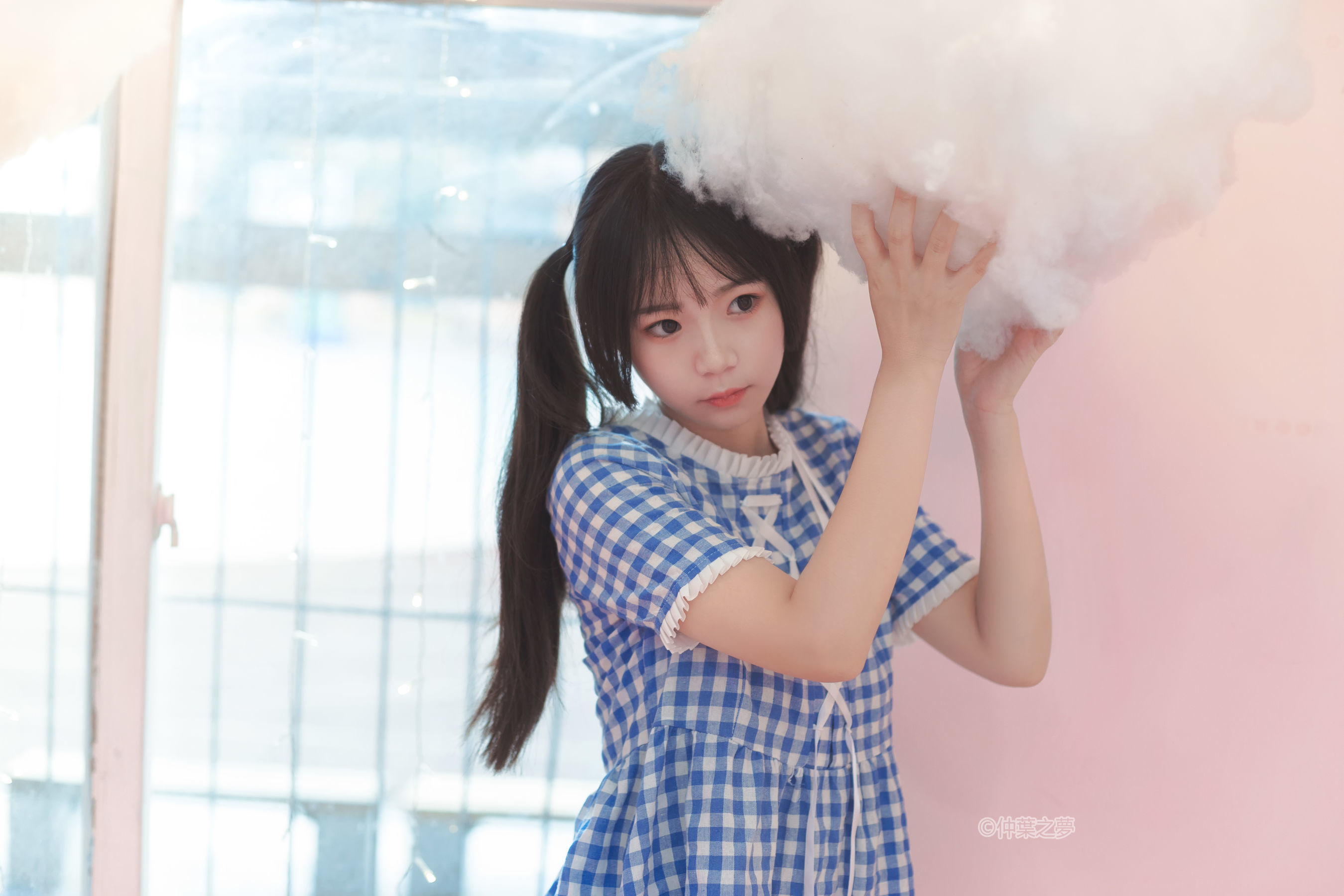 [轻兰映画] SPL.010  蓝白格子连衣裙