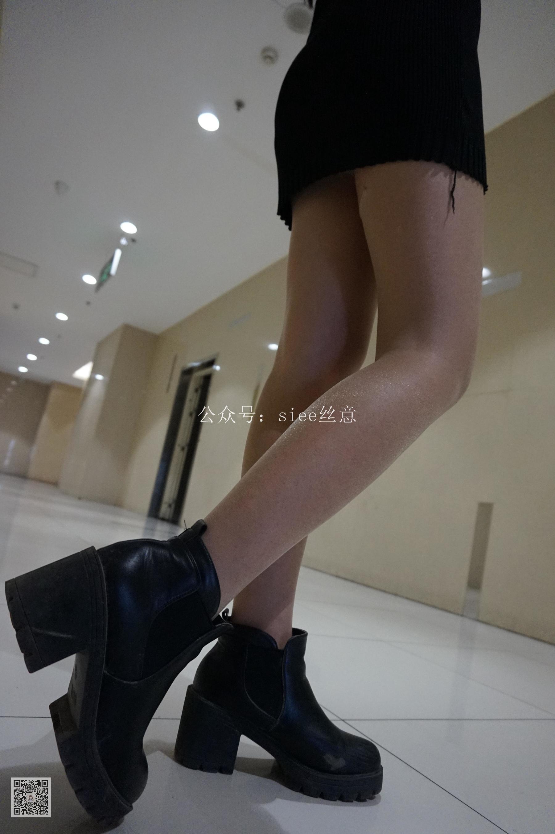 [丝意SIEE] 曦曦 黑色紧身裙配肉丝