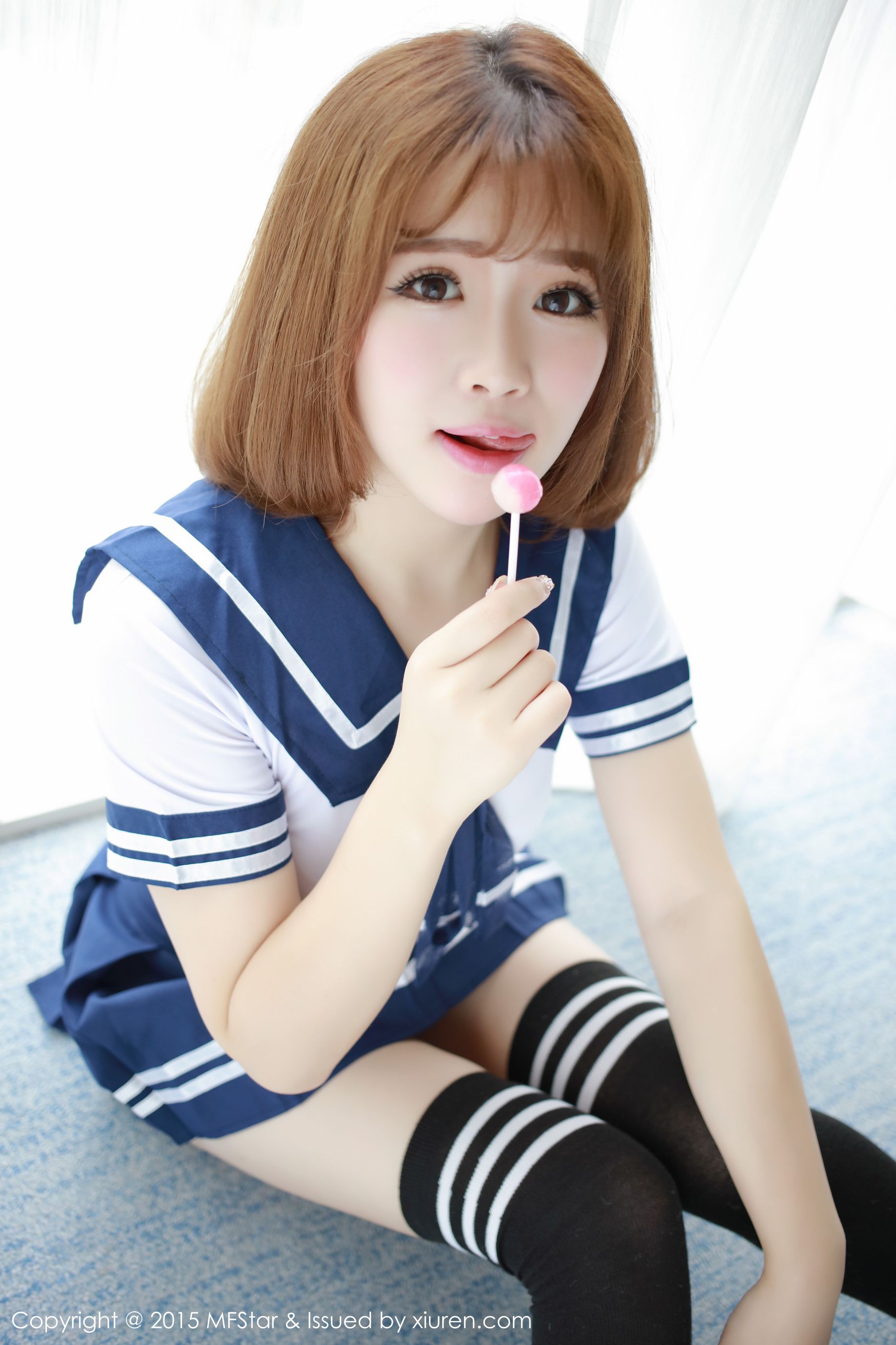 徐cake 《性感水手服+粉色抹胸连体服》 [模范学院MFStar] Vol.020