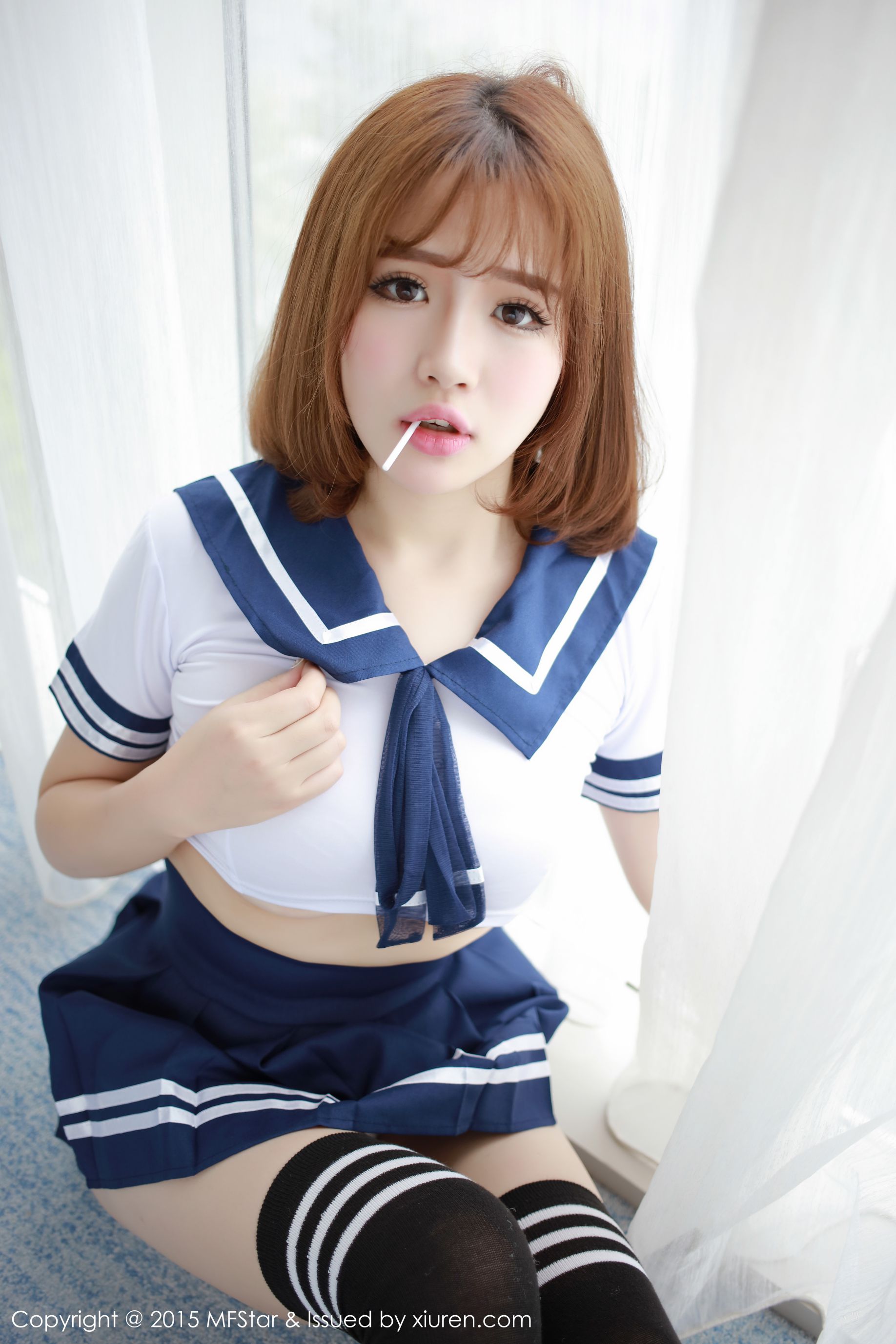 徐cake 《性感水手服+粉色抹胸连体服》 [模范学院MFStar] Vol.020