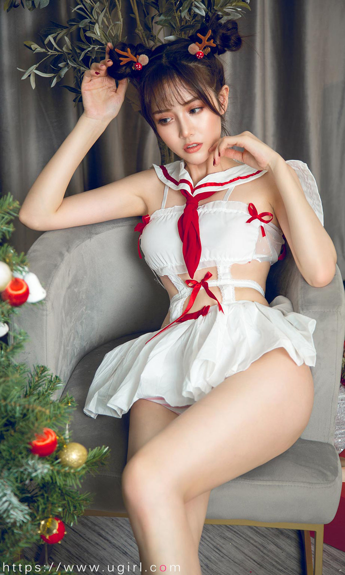 [尤果圈爱尤物] No.1679 唐小糖 制服少女圣诞秀