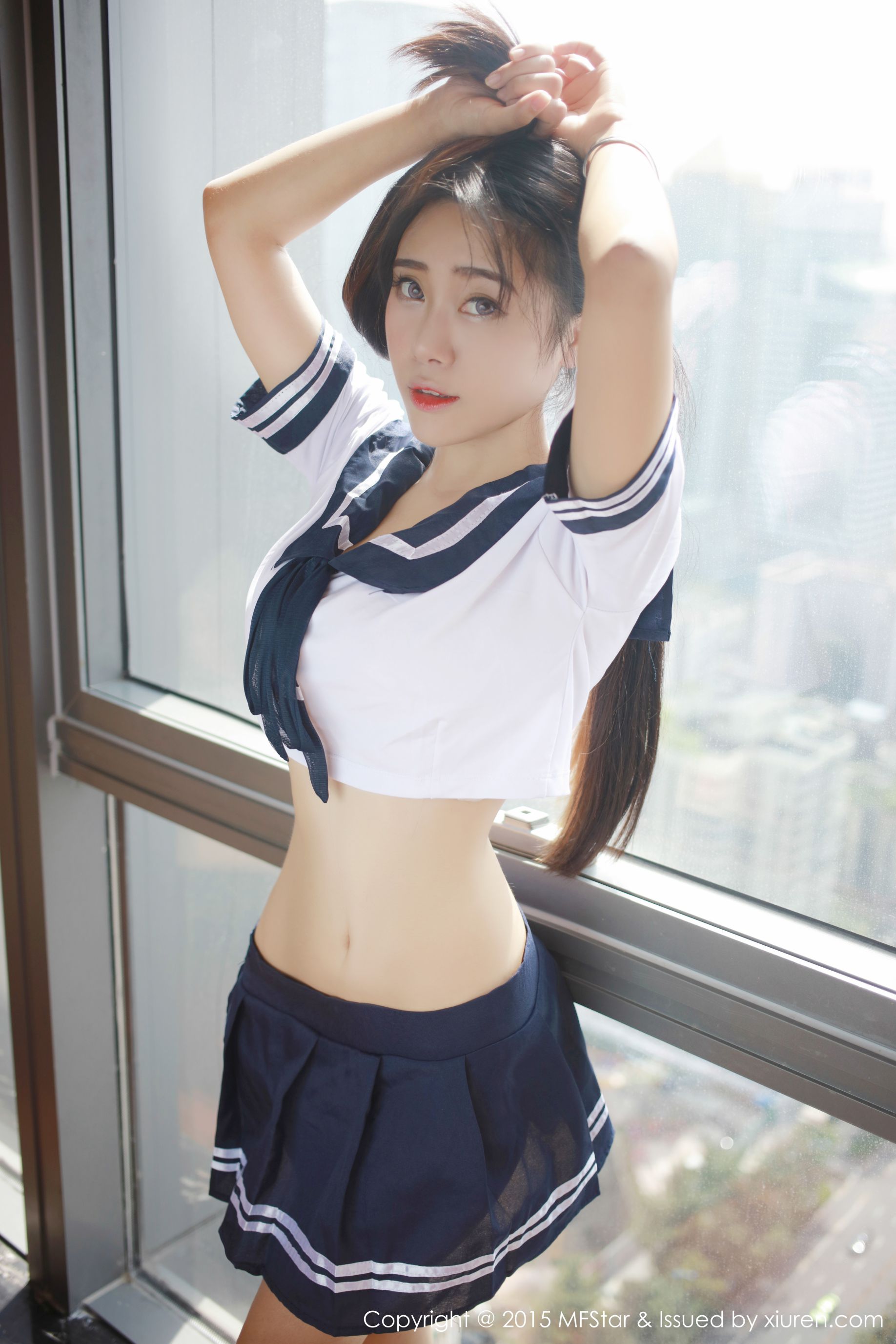 兜豆靓Youlina《3套性感制服系列》 [模范学院MFStar] Vol.032