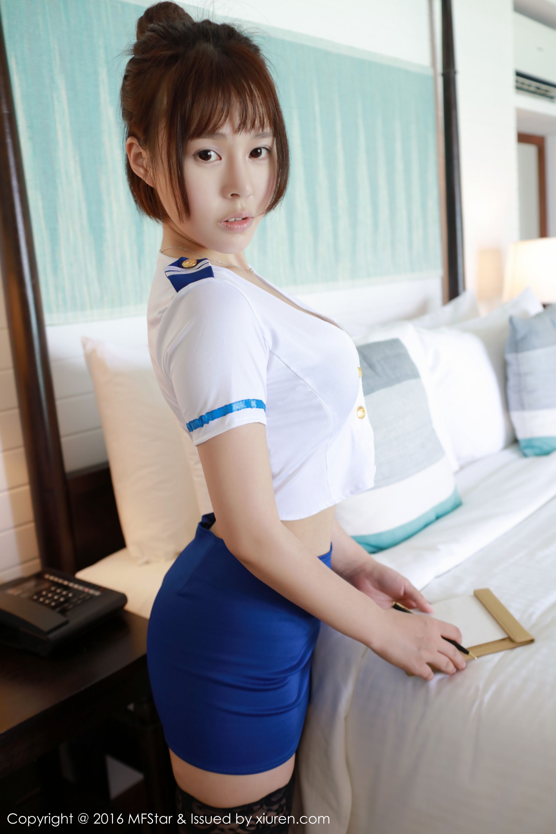 Evelyn艾莉《马尔代夫旅拍》裹胸比基尼+制服系列 [模范学院MFStar] Vol.047
