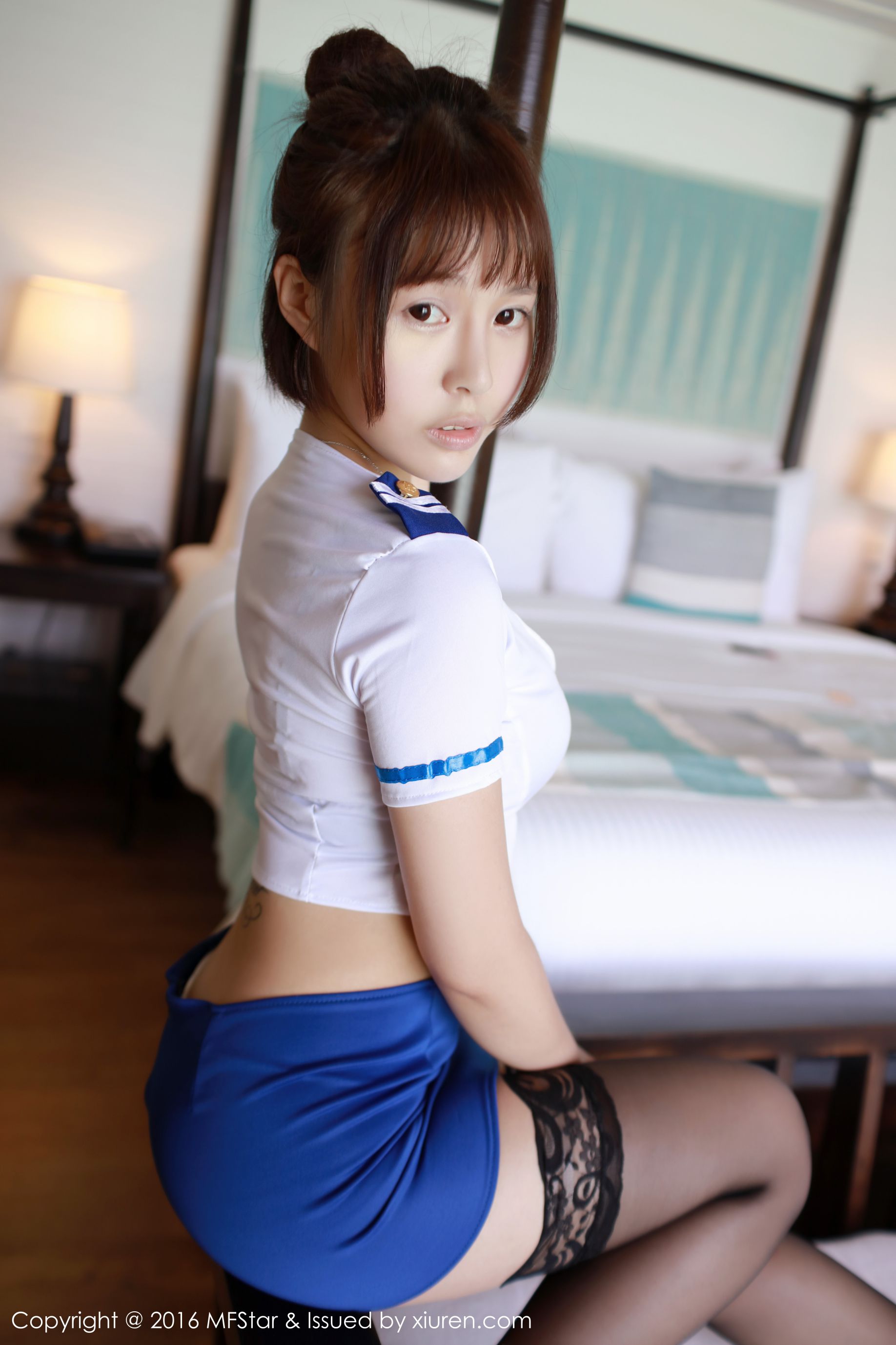 Evelyn艾莉《马尔代夫旅拍》裹胸比基尼+制服系列 [模范学院MFStar] Vol.047