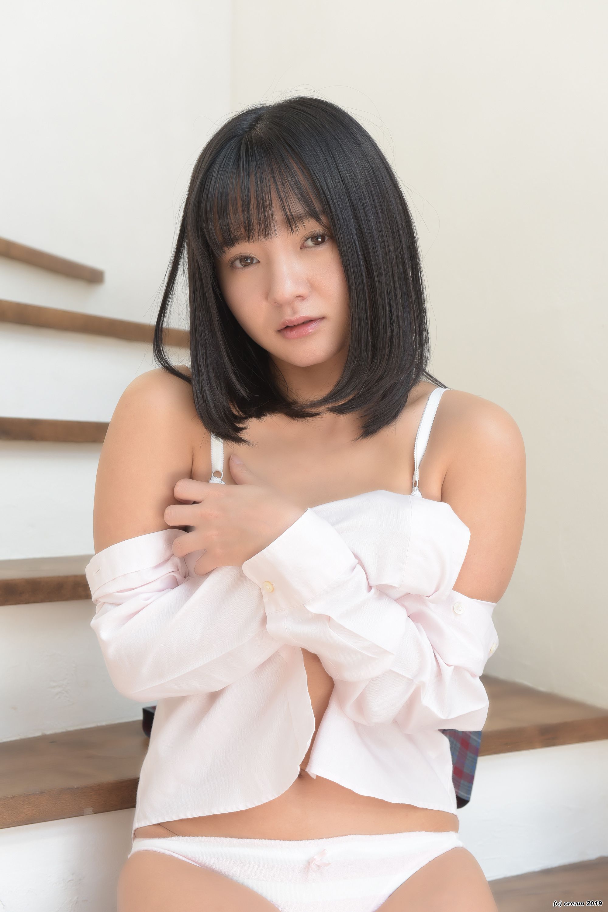 [LOVEPOP] Ayana Nishinaga 西永彩奈 Ayana Stripes - (Cream) - PPV