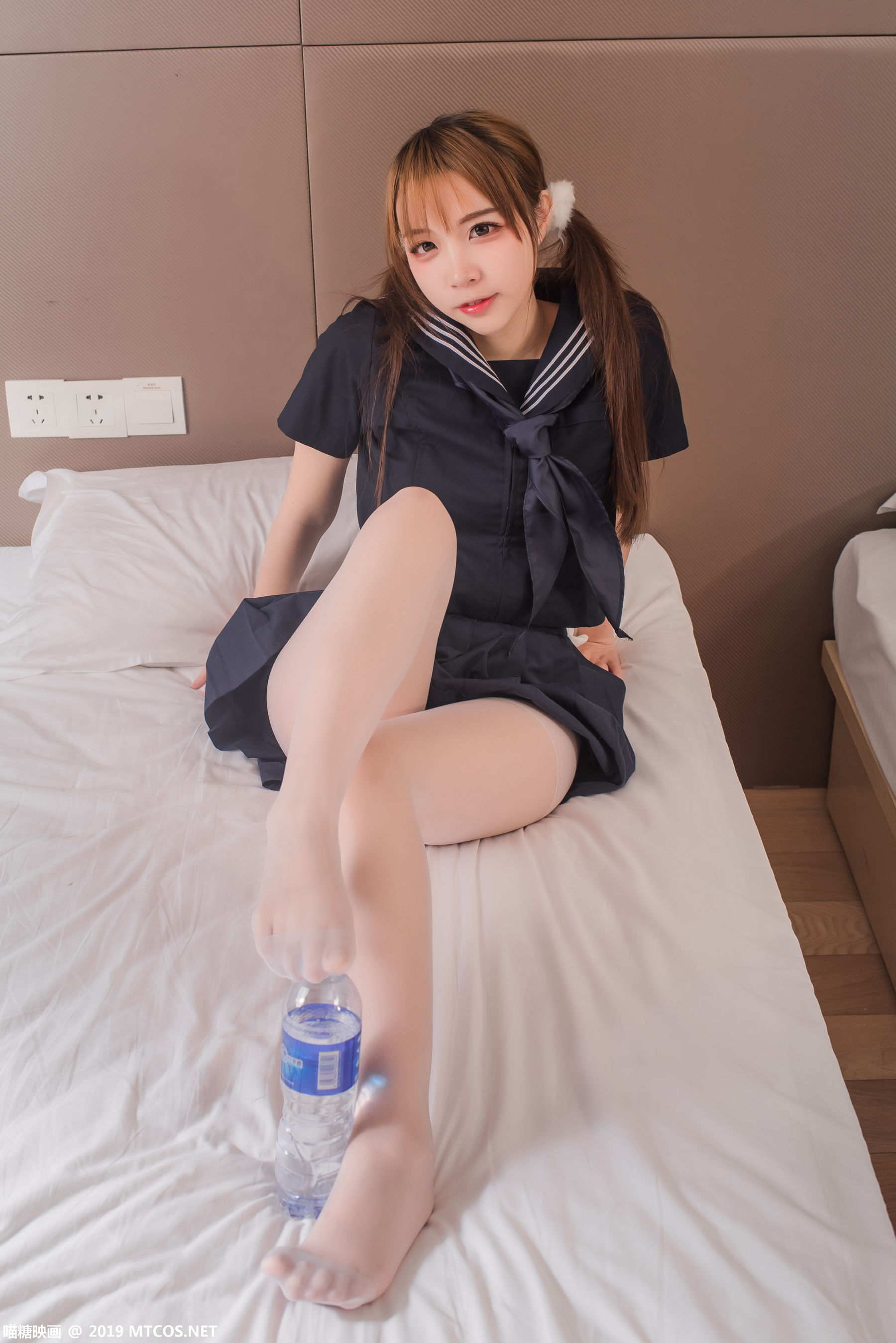 [喵糖映画] VOL.042 二佐Nisa - 制服黑三本