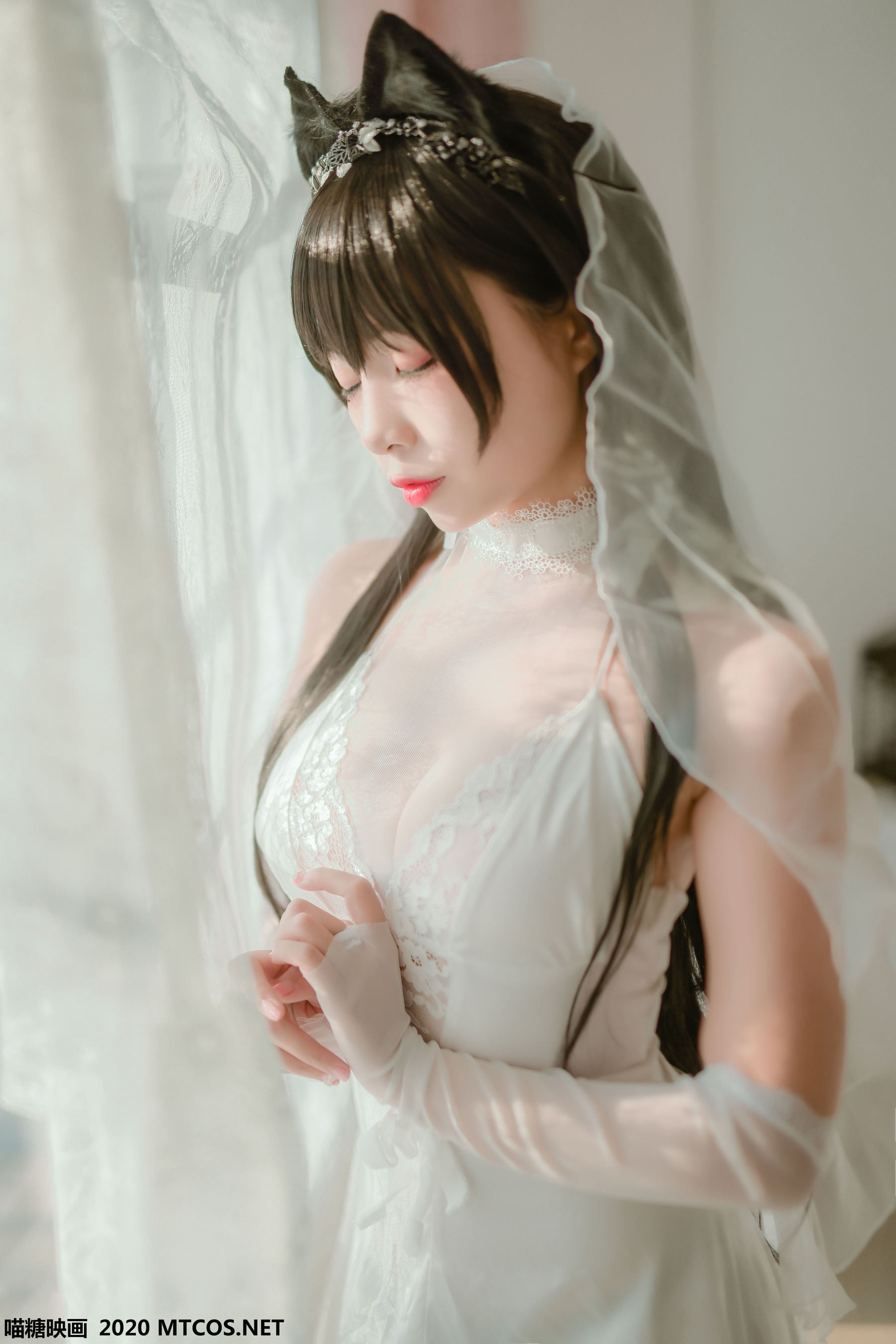 [喵糖映画] VOL.100 二佐Nisa 婚纱爱宕