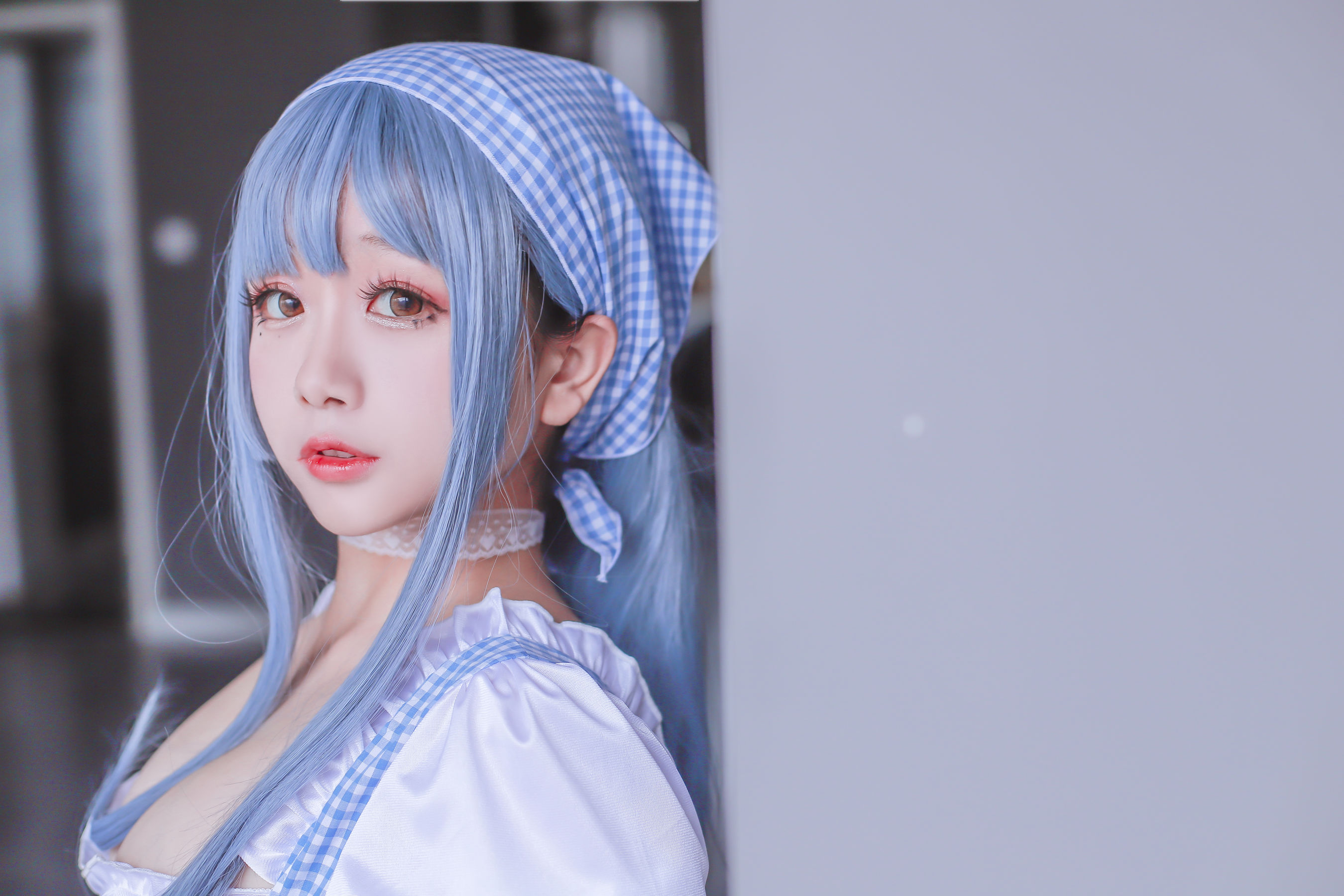 Cosplay日奈娇 蓝色女仆
