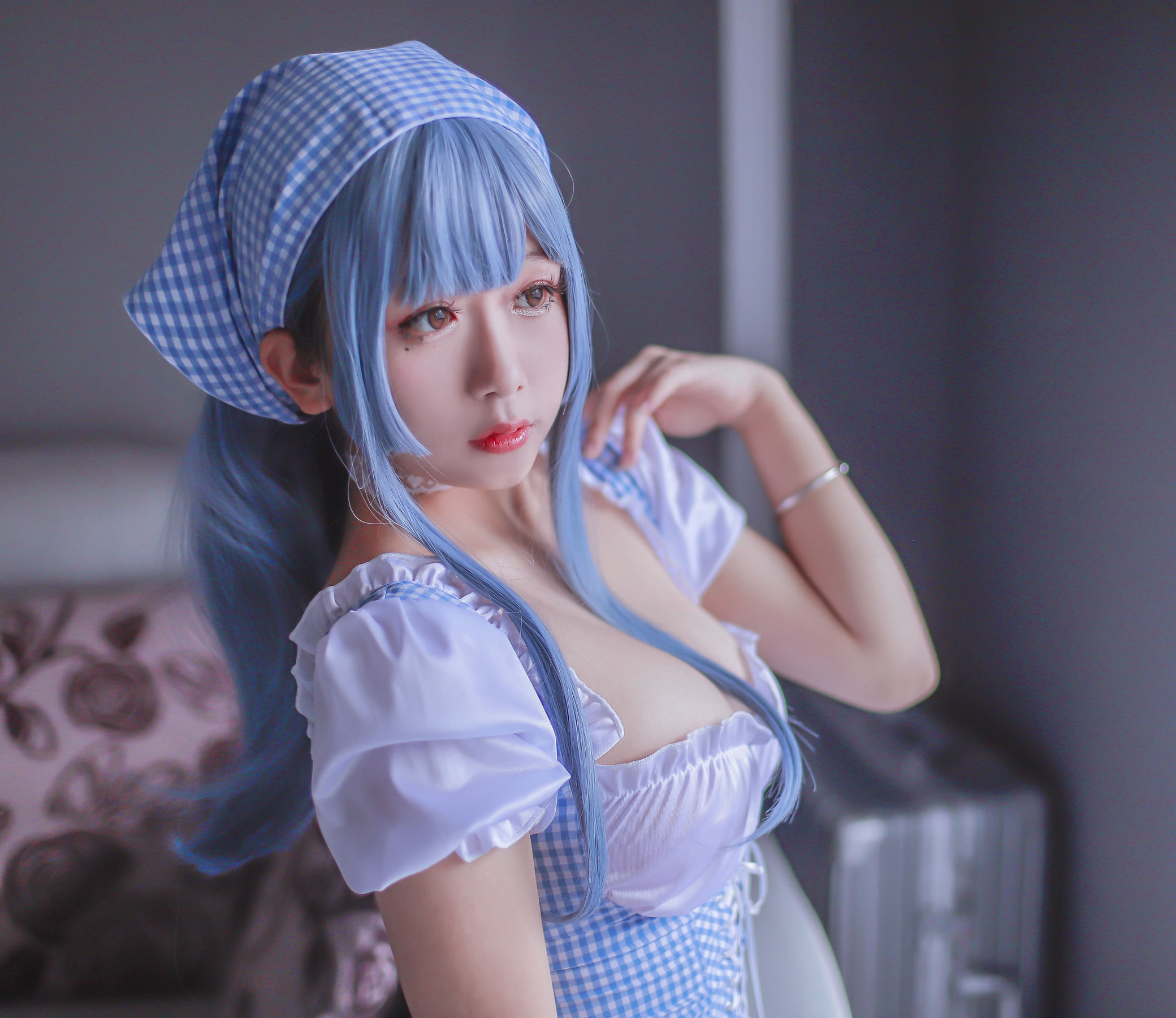 Cosplay日奈娇 蓝色女仆