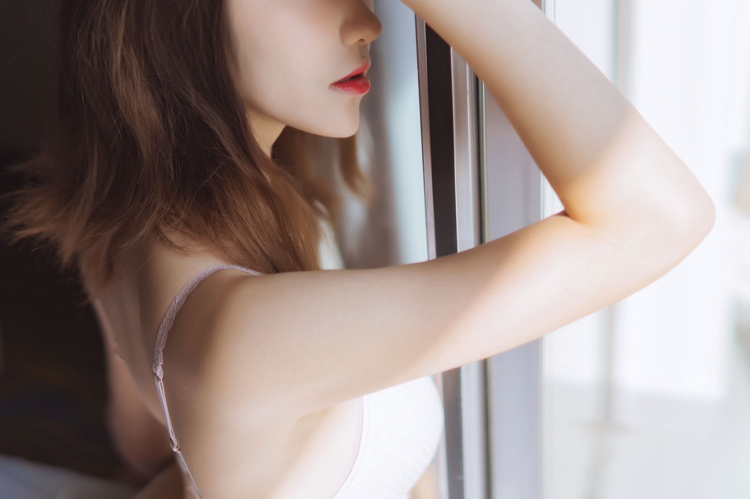 动漫博主南桃Momoko 粉色内衣