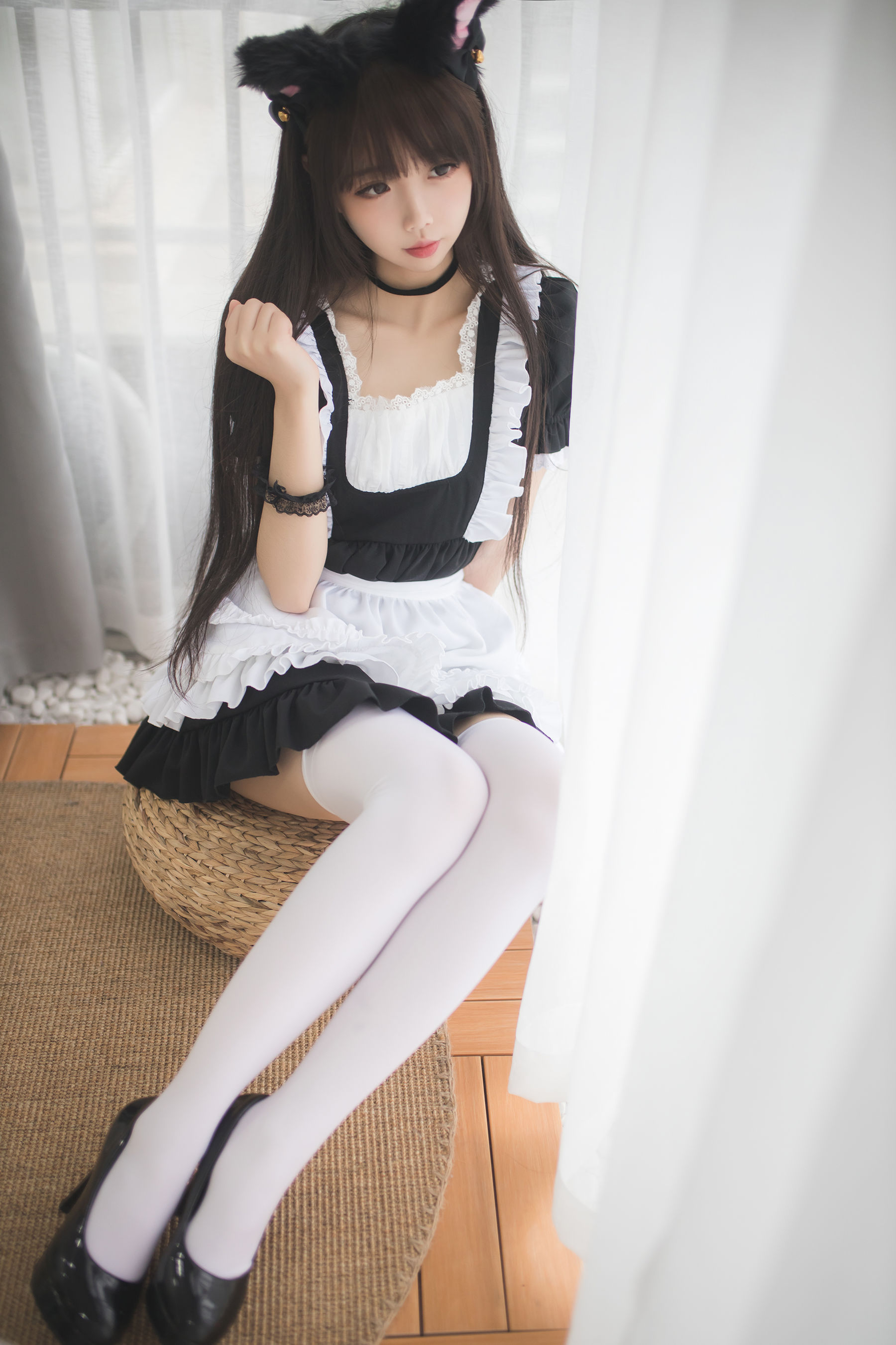 Cos小姐姐雪琪 白丝女仆
