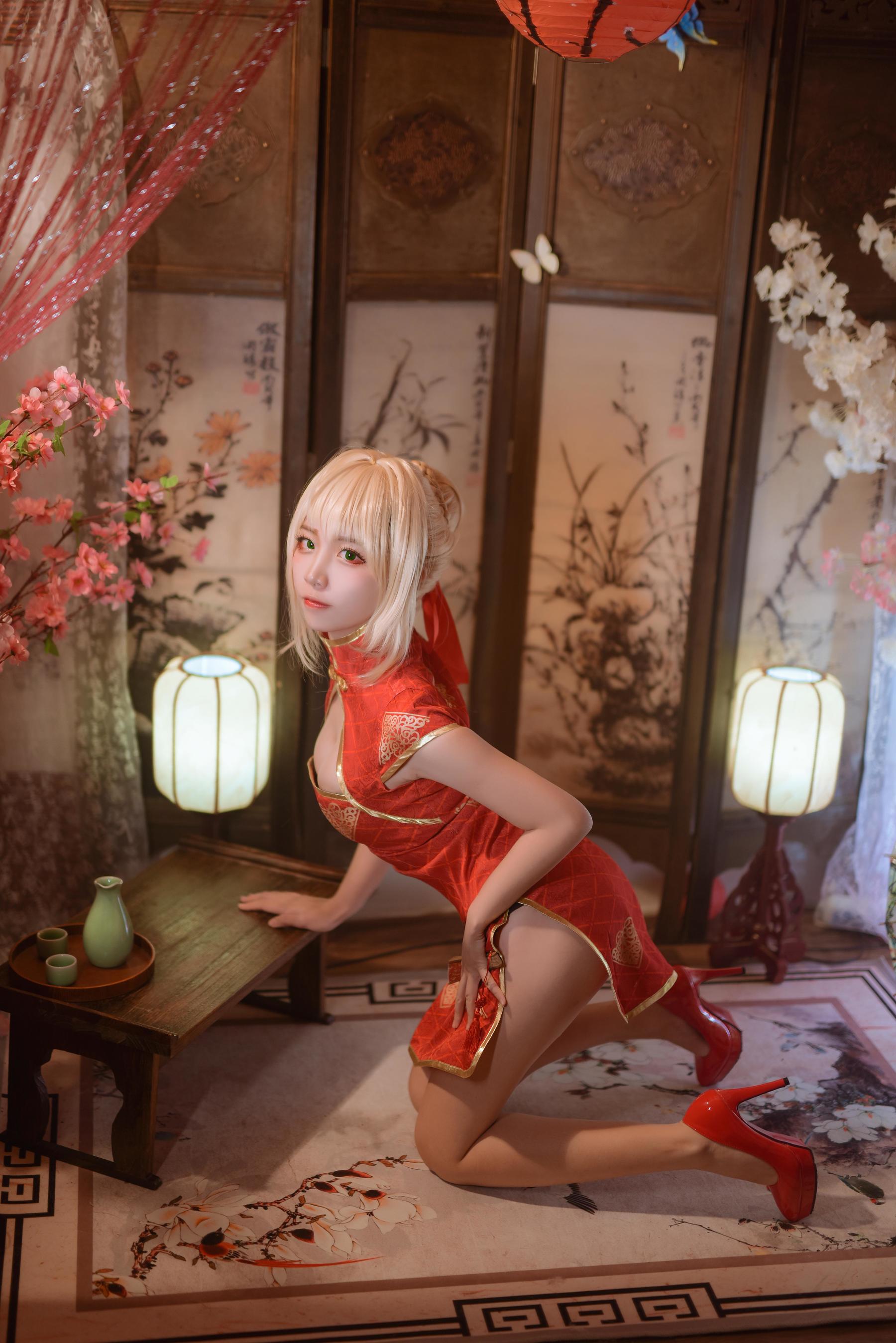 人气Coser二佐Nisa Fate尼禄旗袍