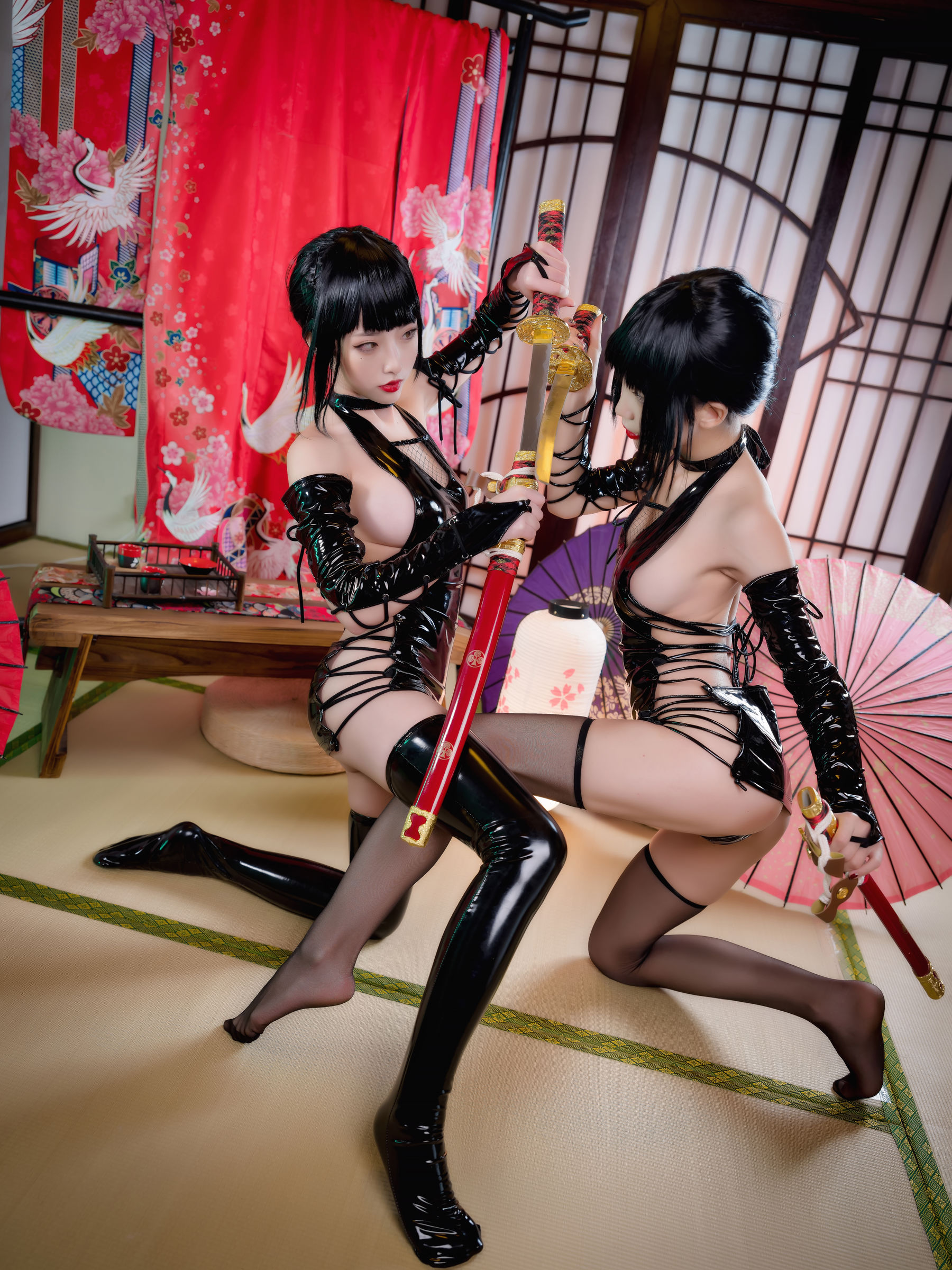 动漫博主水淼aqua&清水由乃 忍者双人