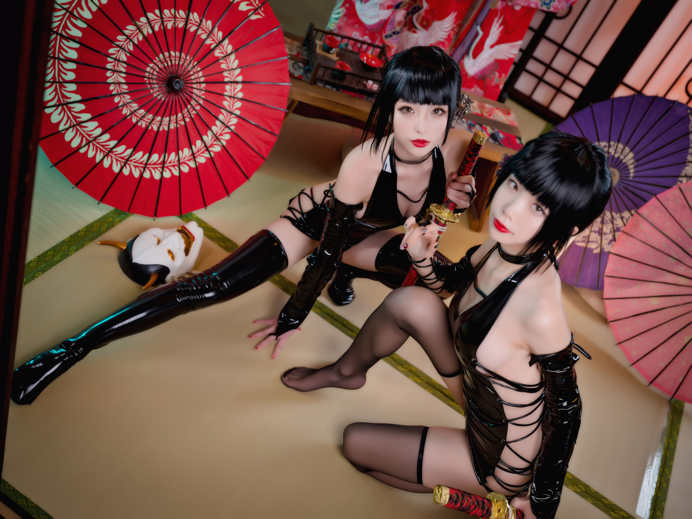 动漫博主水淼aqua&清水由乃 忍者双人