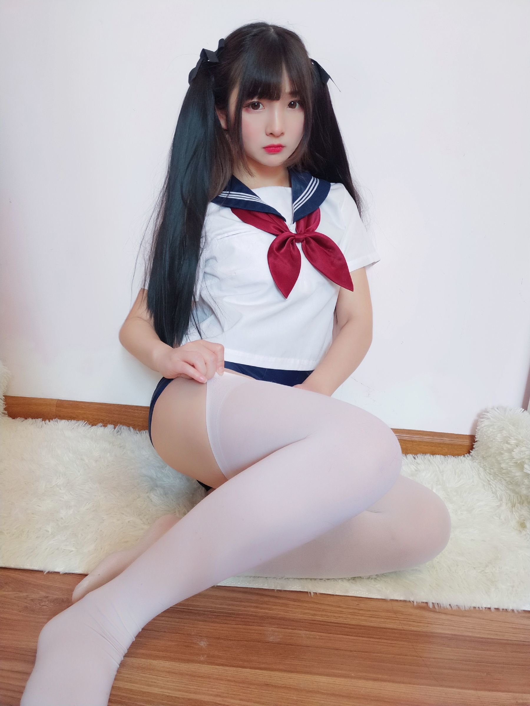 二次元美女古川kagura 水手服死库水